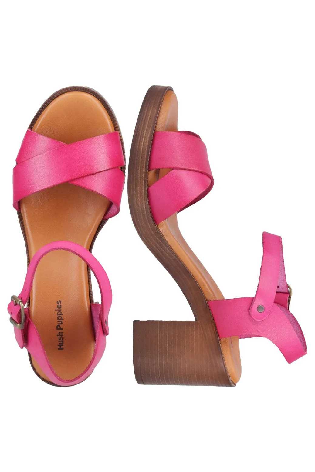 Georgia Leather Heeled Sandals - Pink - Image 6