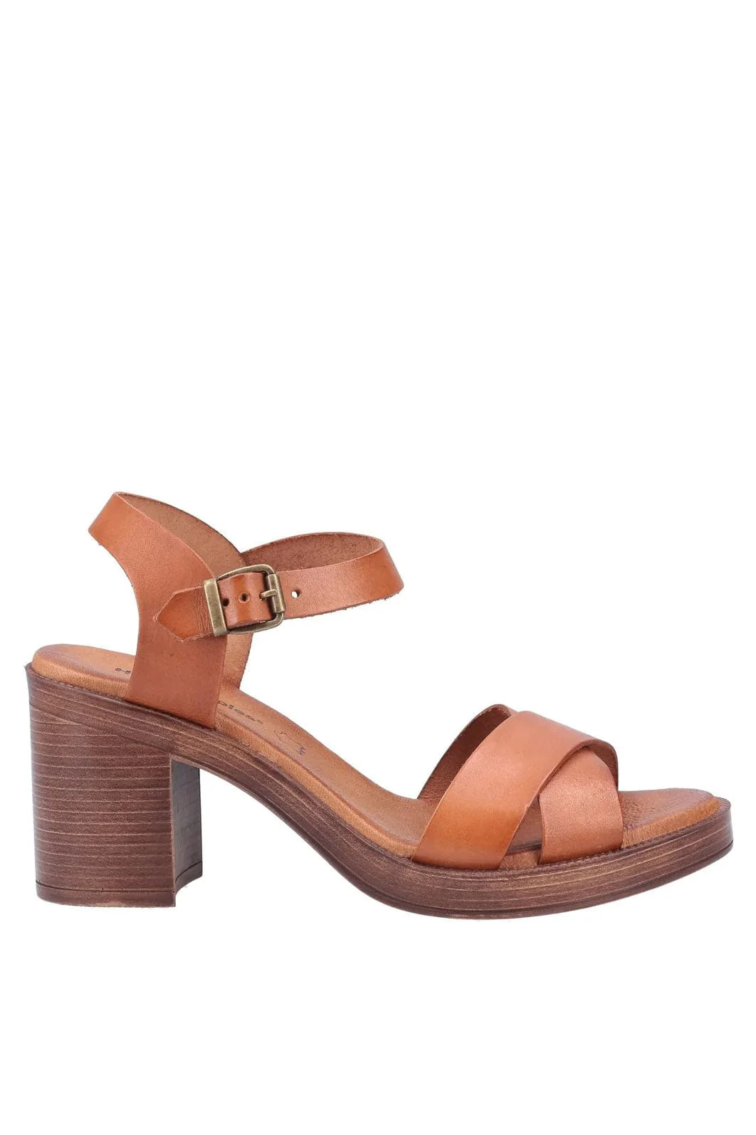 Georgia Leather Heeled Sandals - Tan