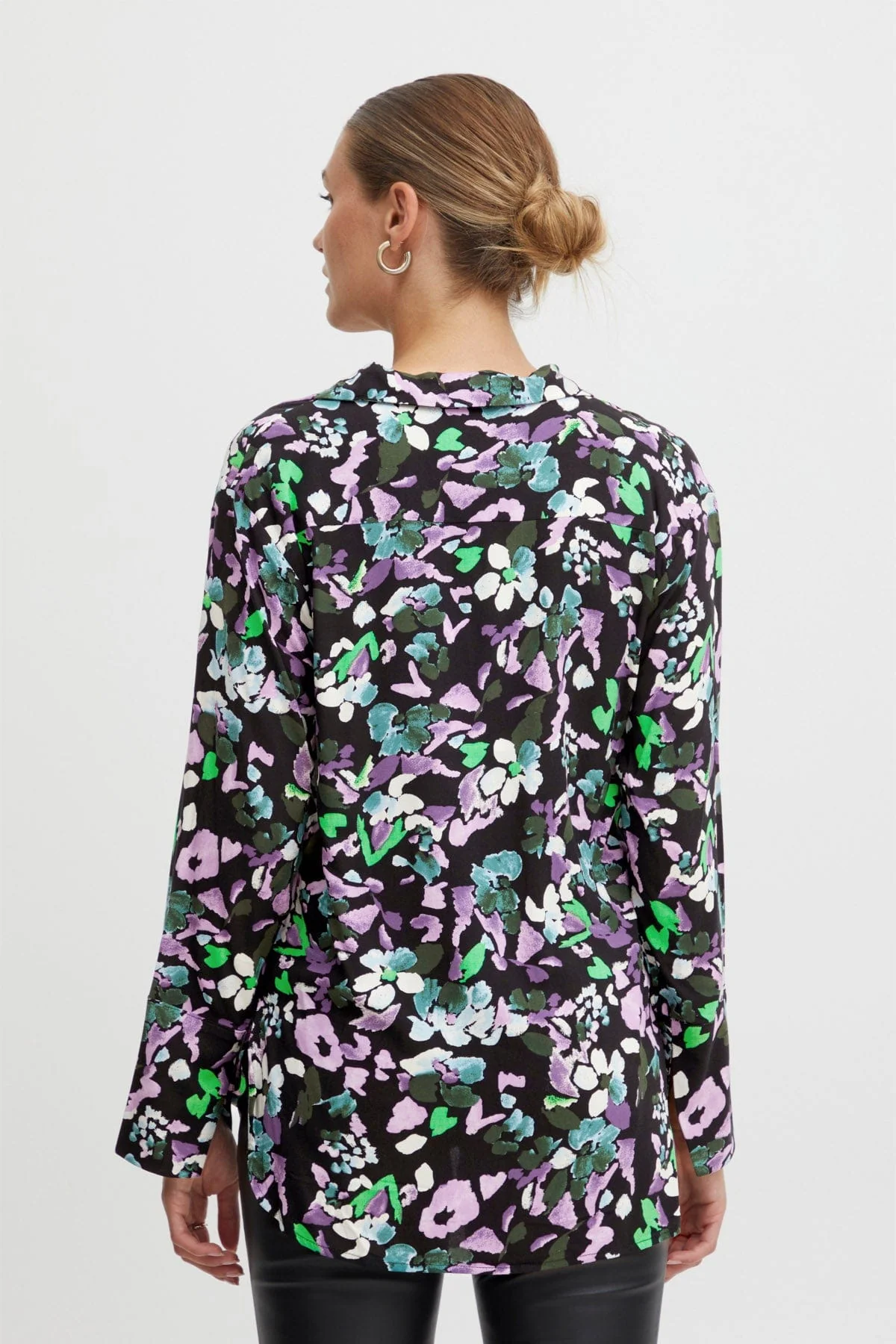 Vera Long Sleeve Woven Shirt - Multi Flower - Image 4
