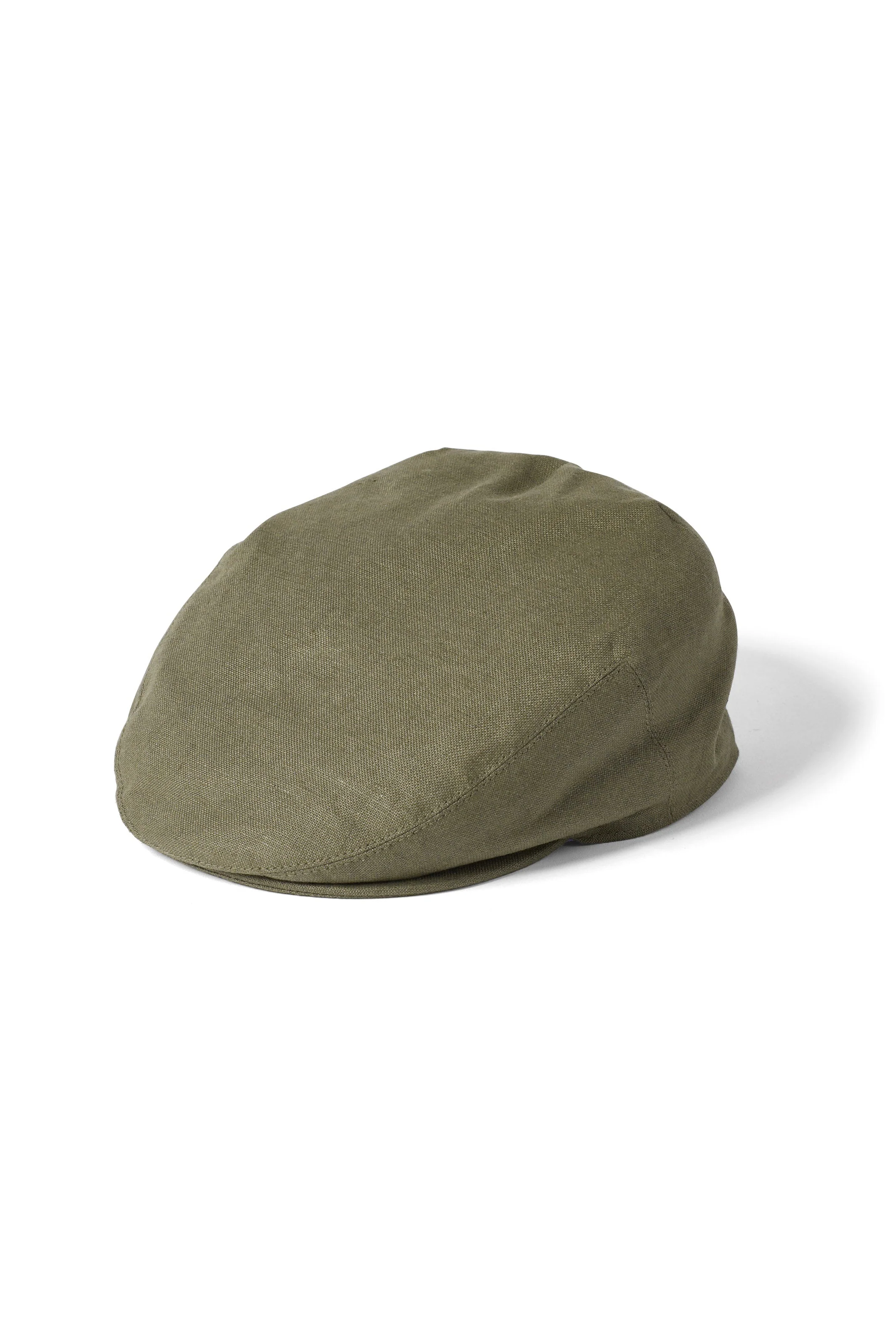 Irish Linen Flat Cap - Khaki