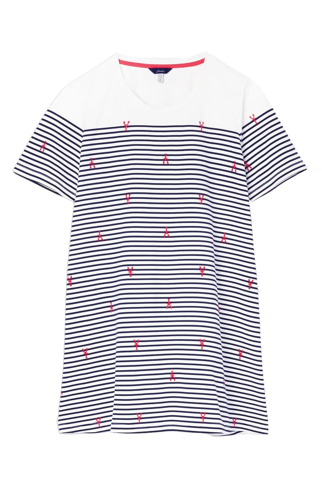 Hattie A Line Tunic - Navy Stripe Lobster