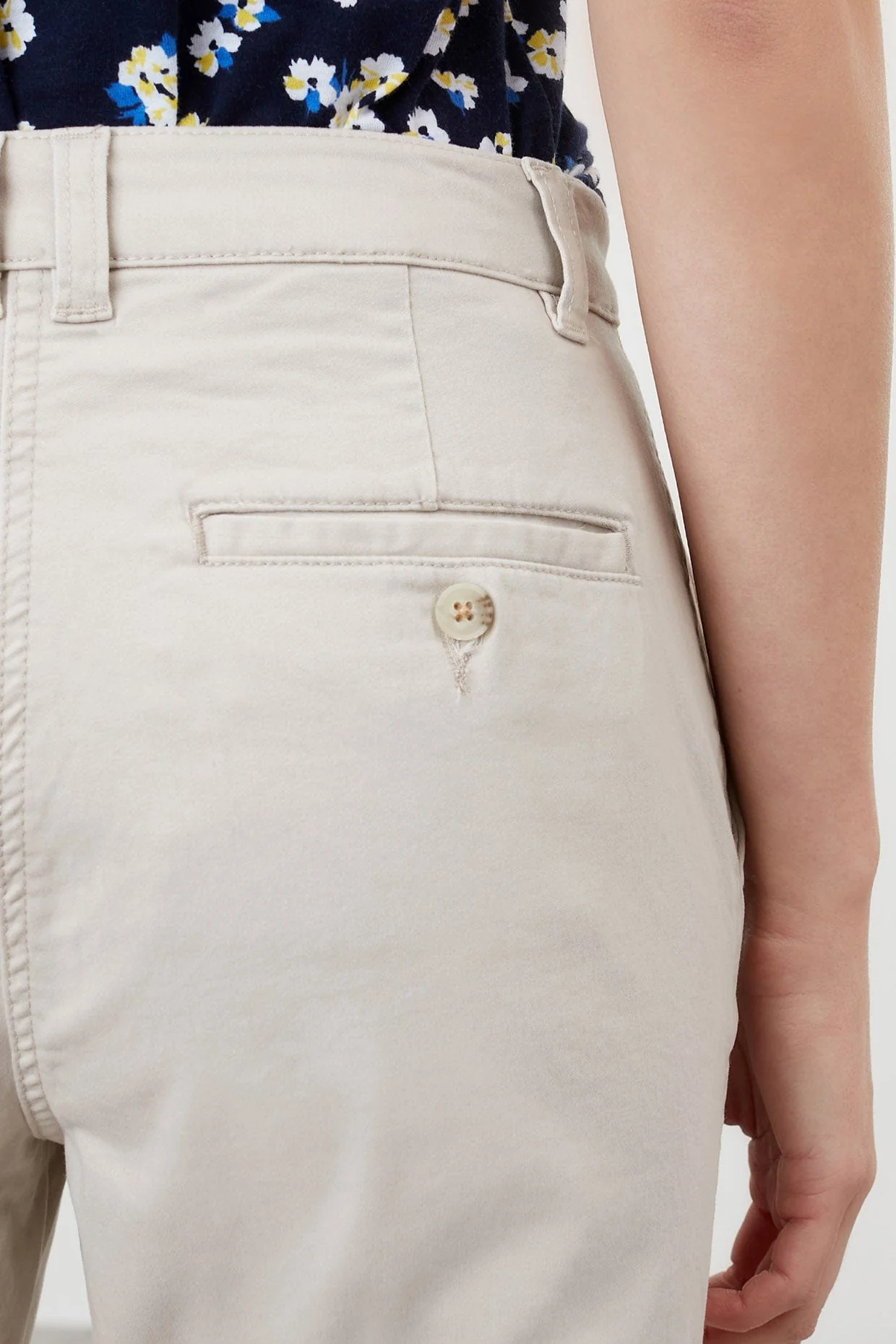 Hesford Cropped Chinos - Ivory - Image 4