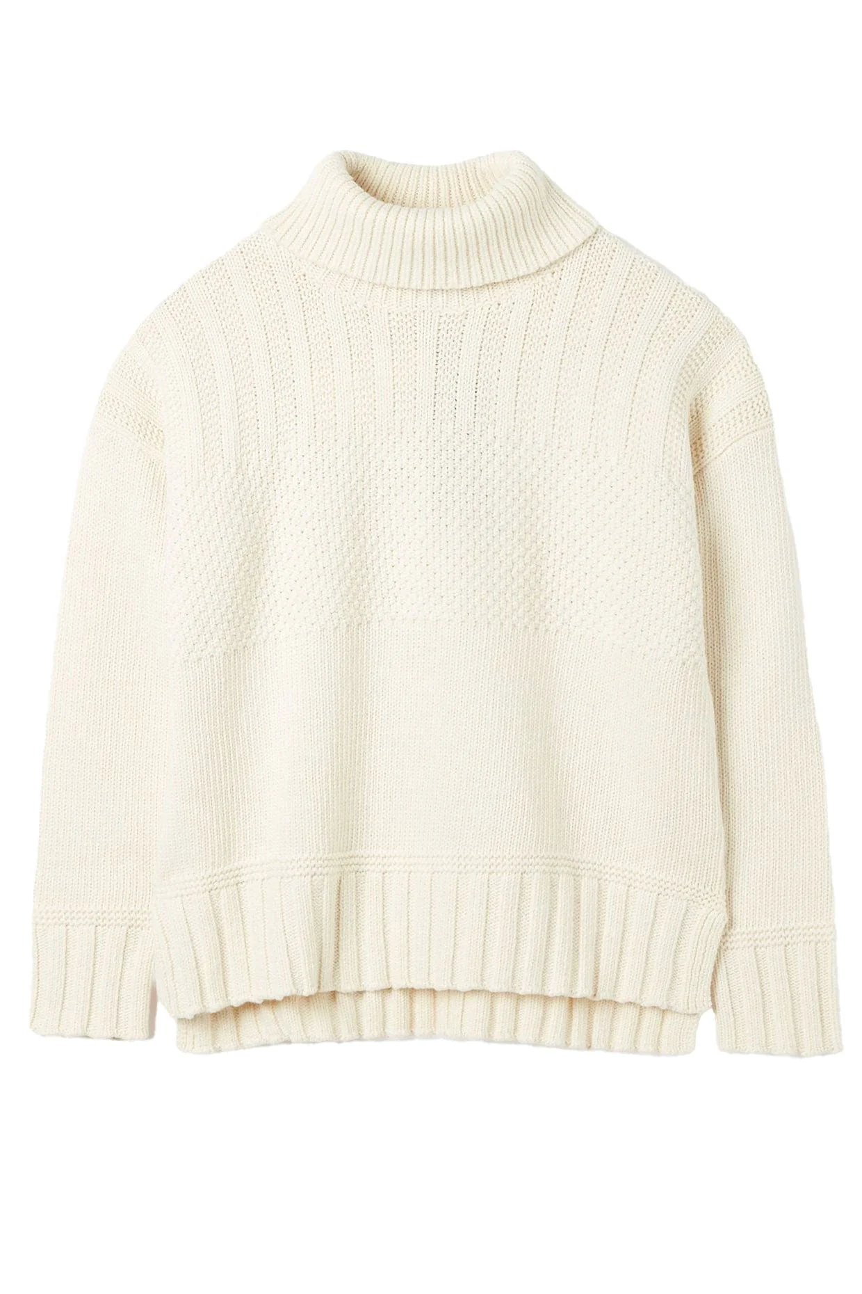 Joyce Roll Neck Jumper - Buttermilk