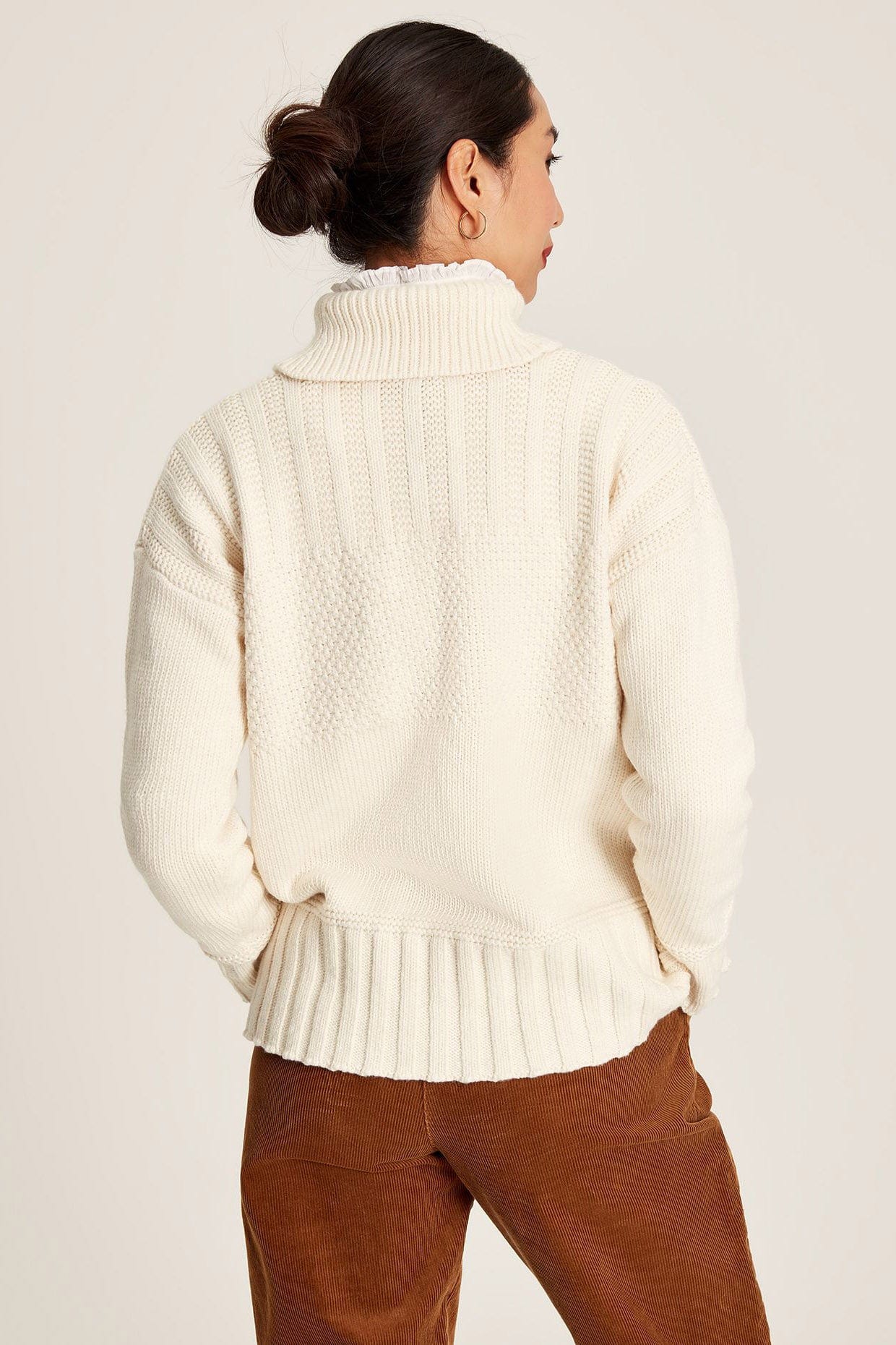 Joyce Roll Neck Jumper - Buttermilk - Image 4
