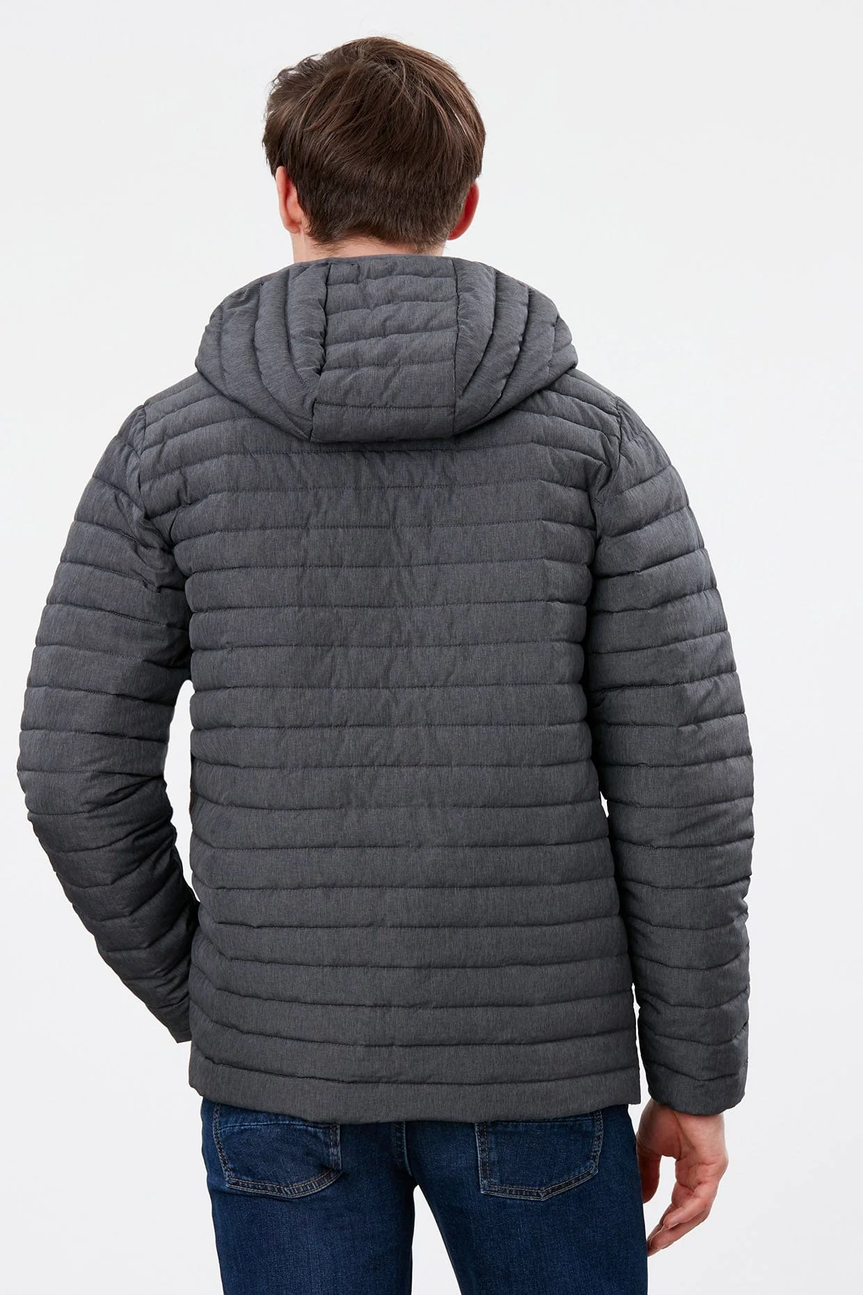 Snug Showerproof Padded Jacket - Grey Marl - Image 6