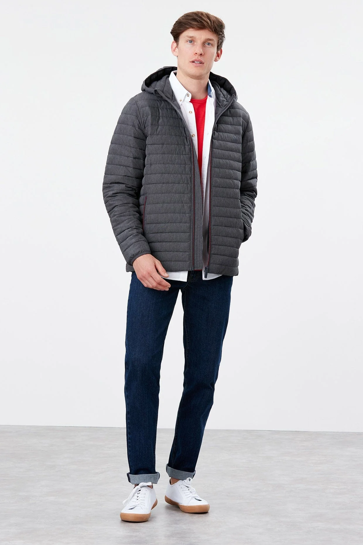 Snug Showerproof Padded Jacket - Grey Marl - Image 7
