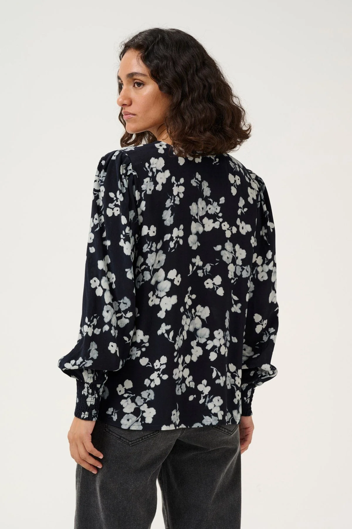 Alice Printed Blouse - Marine Flower - Image 3