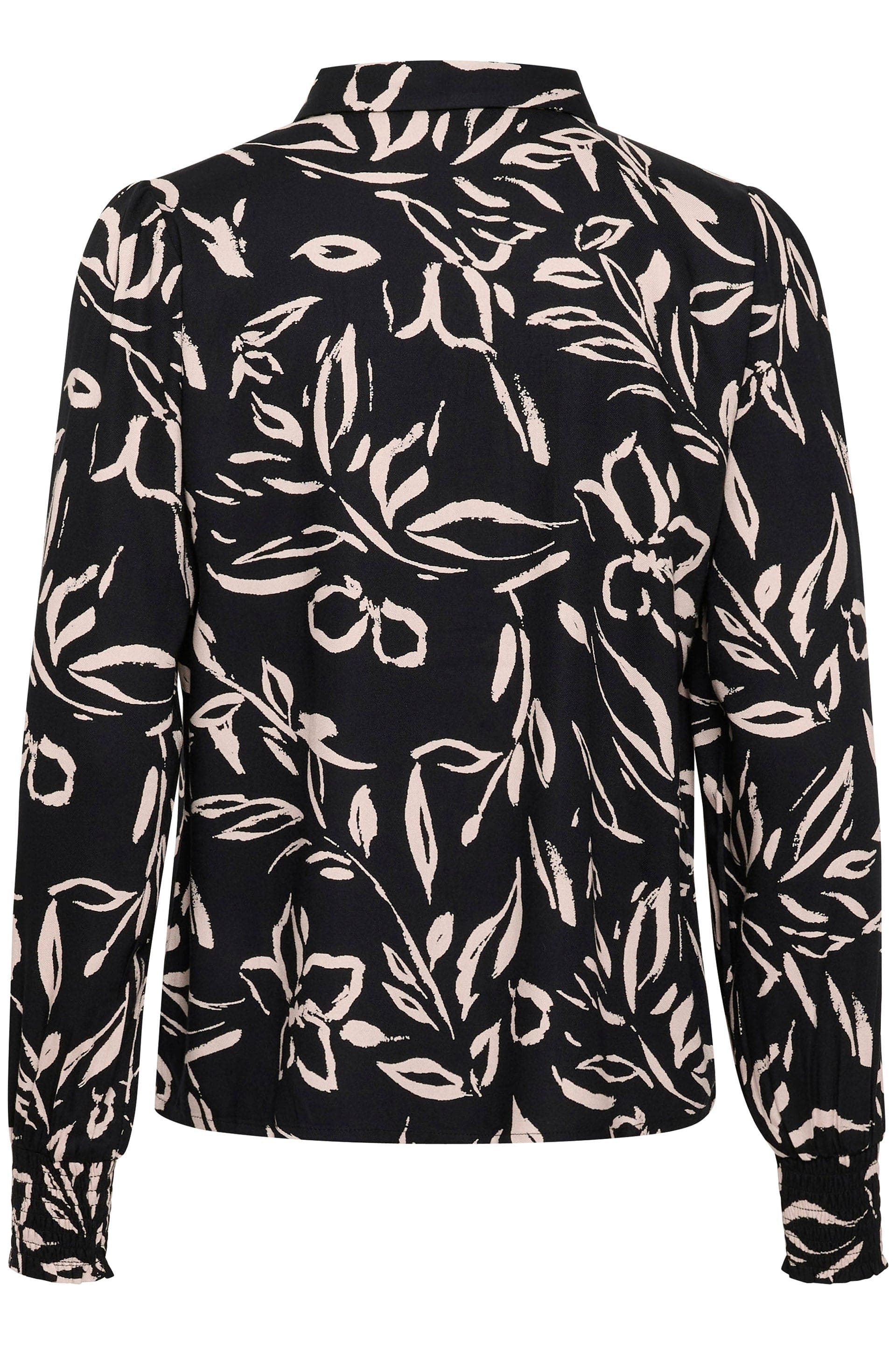 Forrest Printed Shirt - Black/Sand Painted Flower - Image 6
