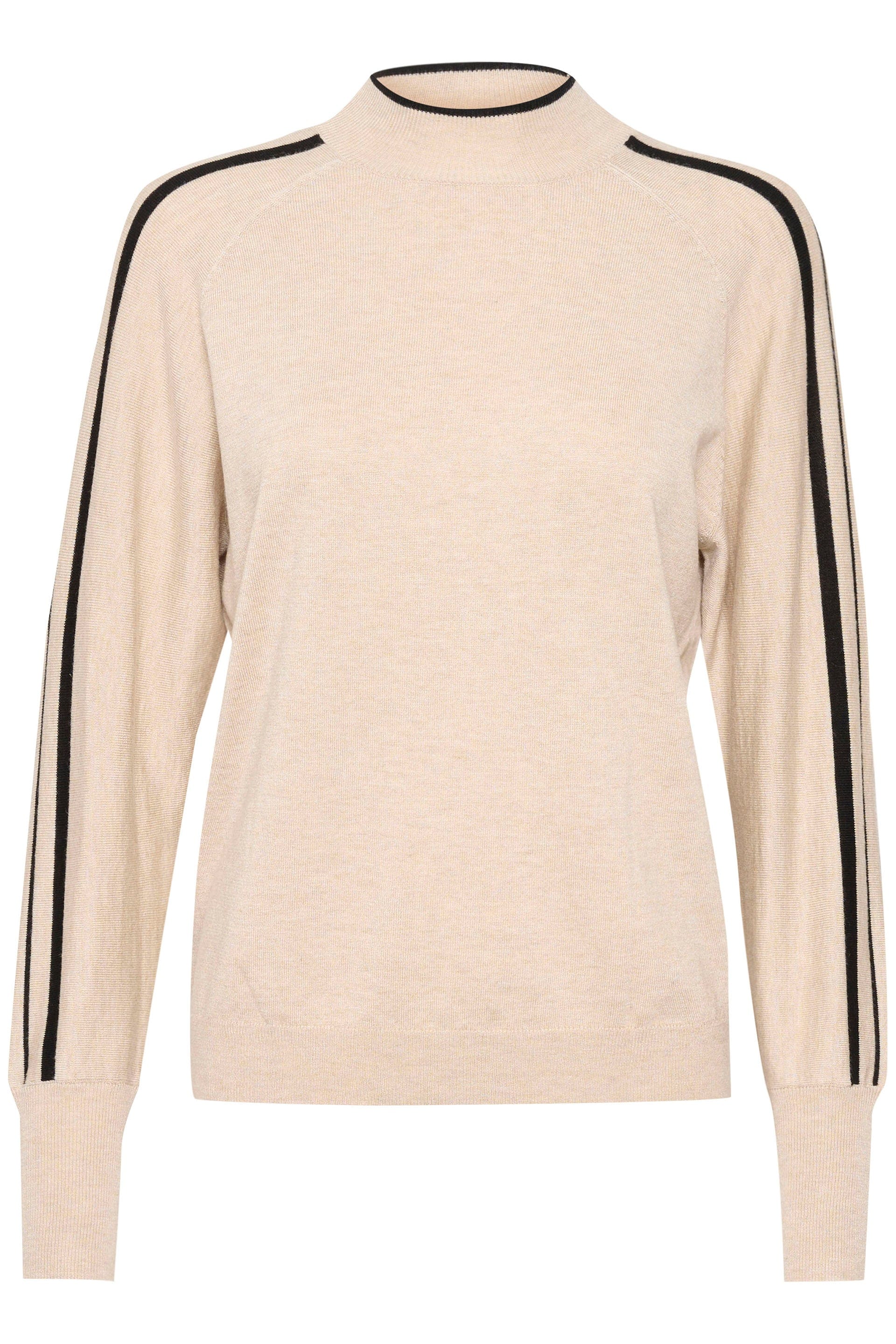 Henriette High Neck Jumper - Feather Gray Melange
