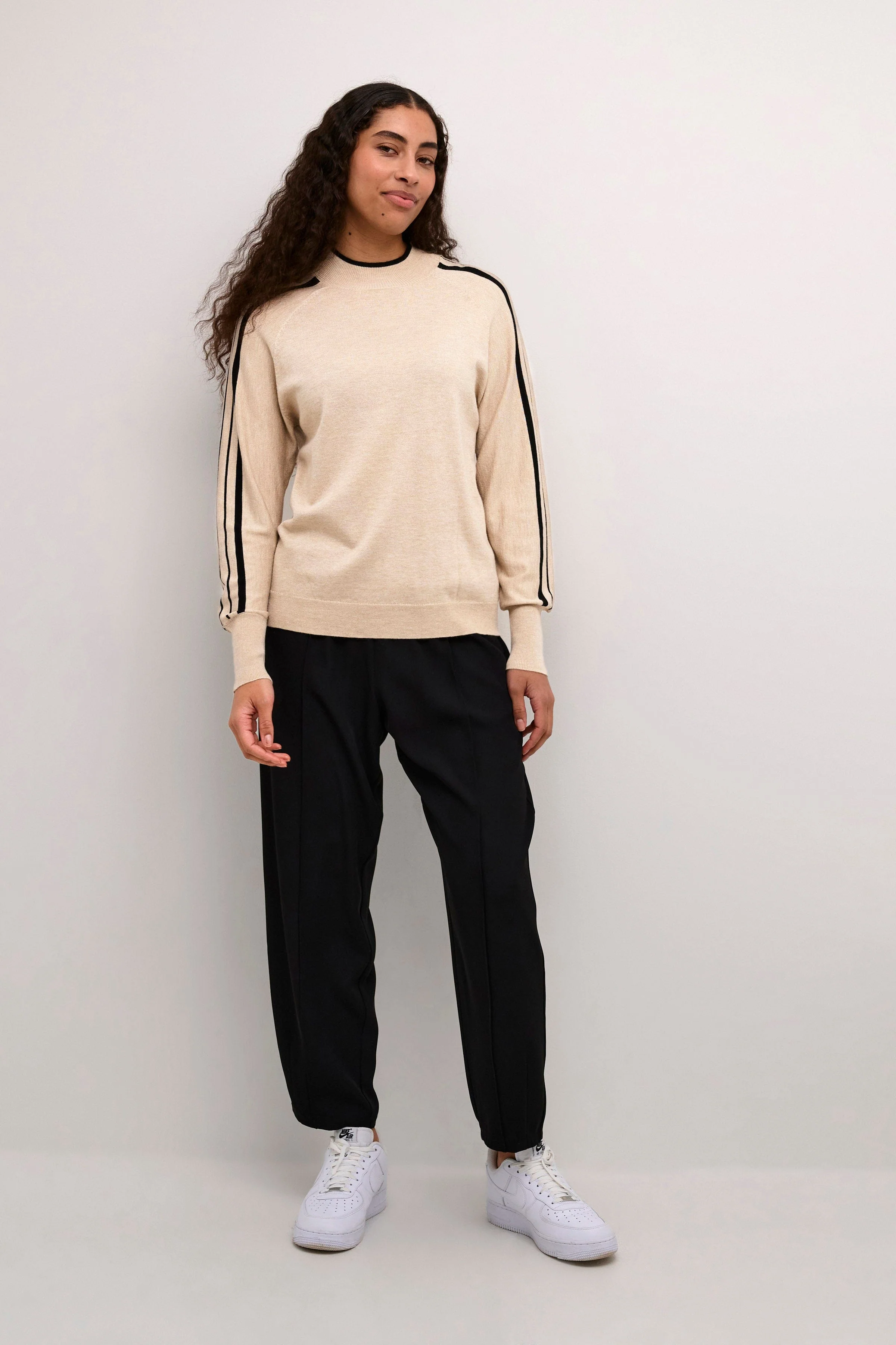 Henriette High Neck Jumper - Feather Gray Melange - Image 5