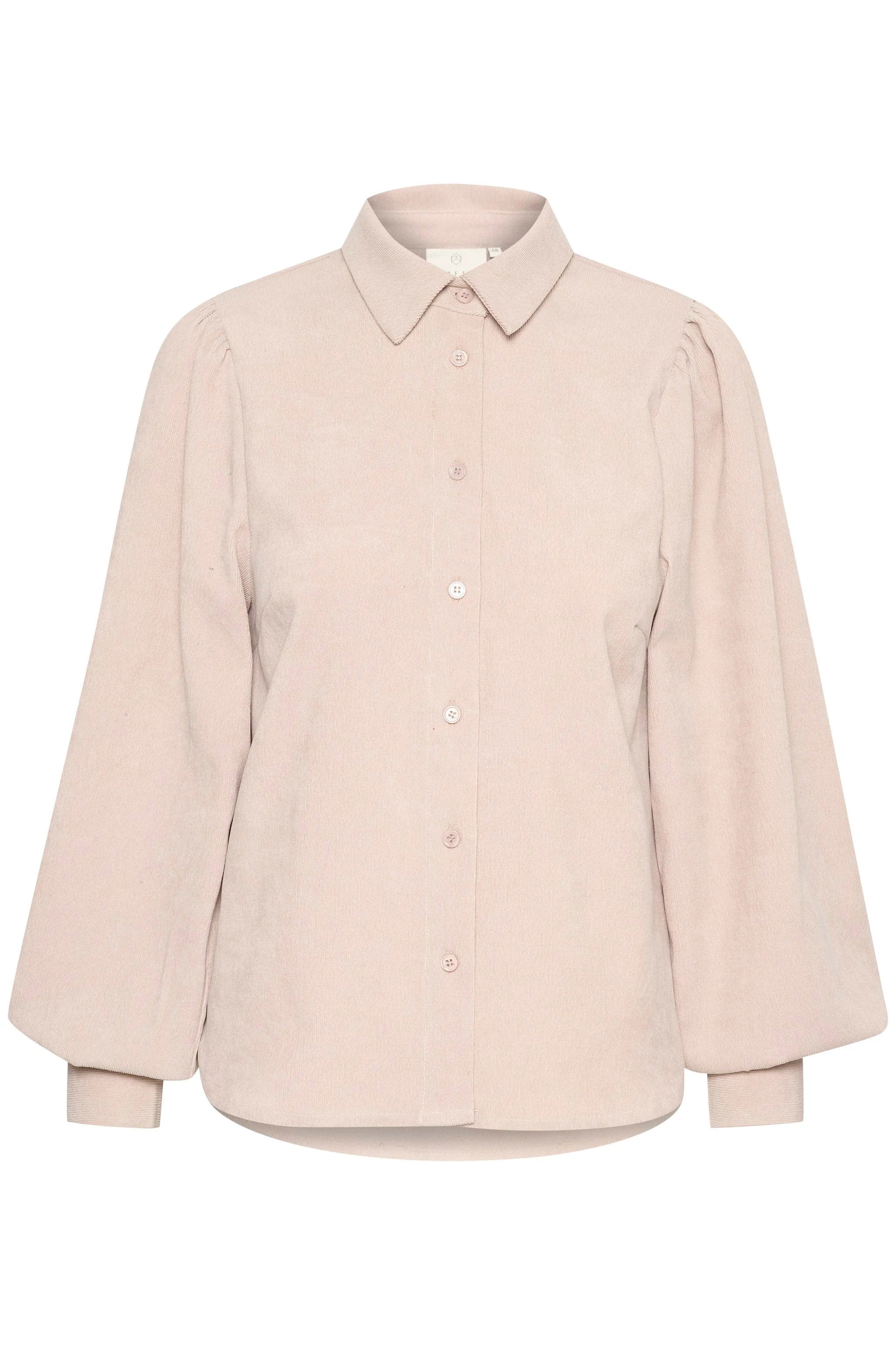 Hermine Micro Needlecord Shirt - Feather Grey