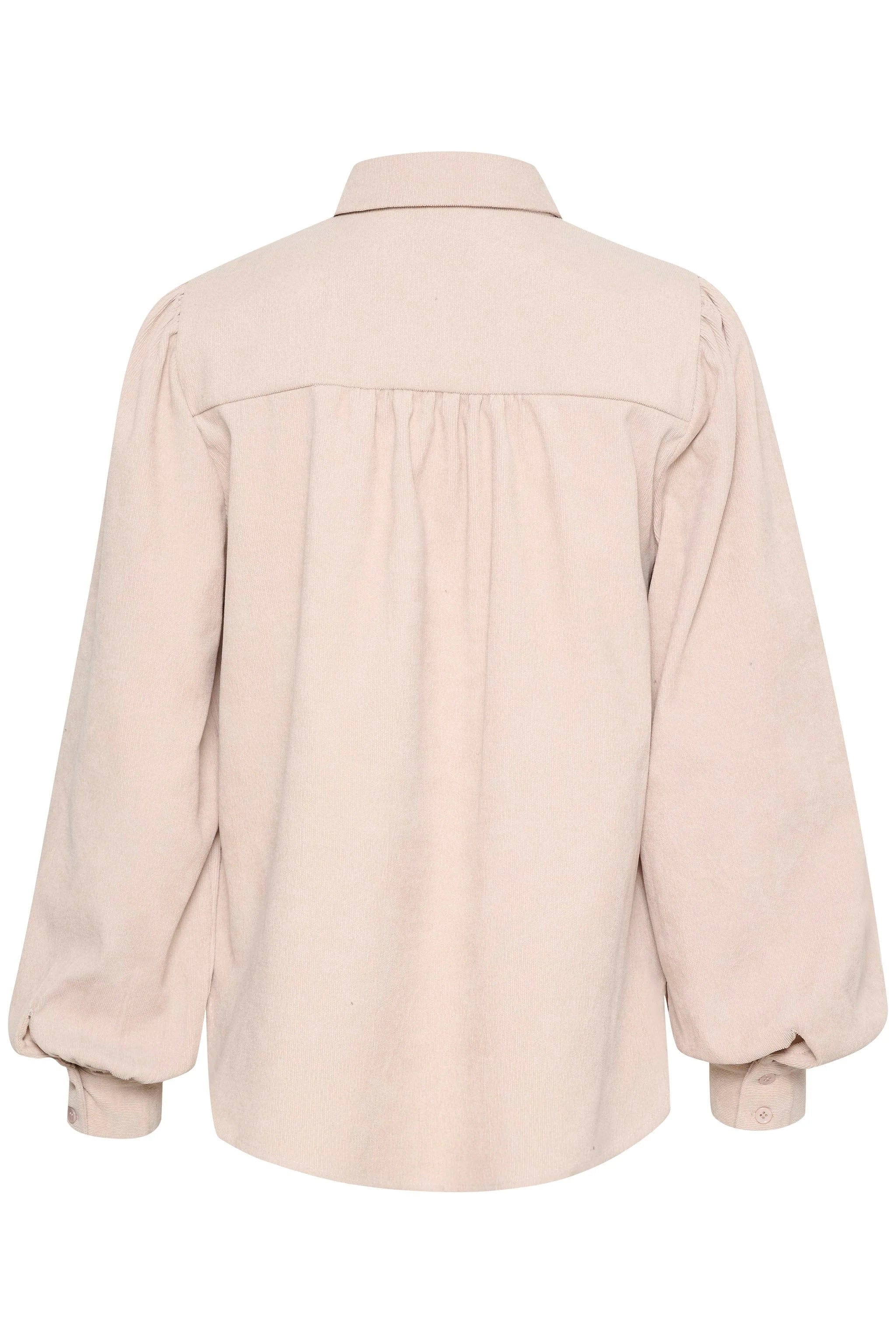 Hermine Micro Needlecord Shirt - Feather Grey - Image 5