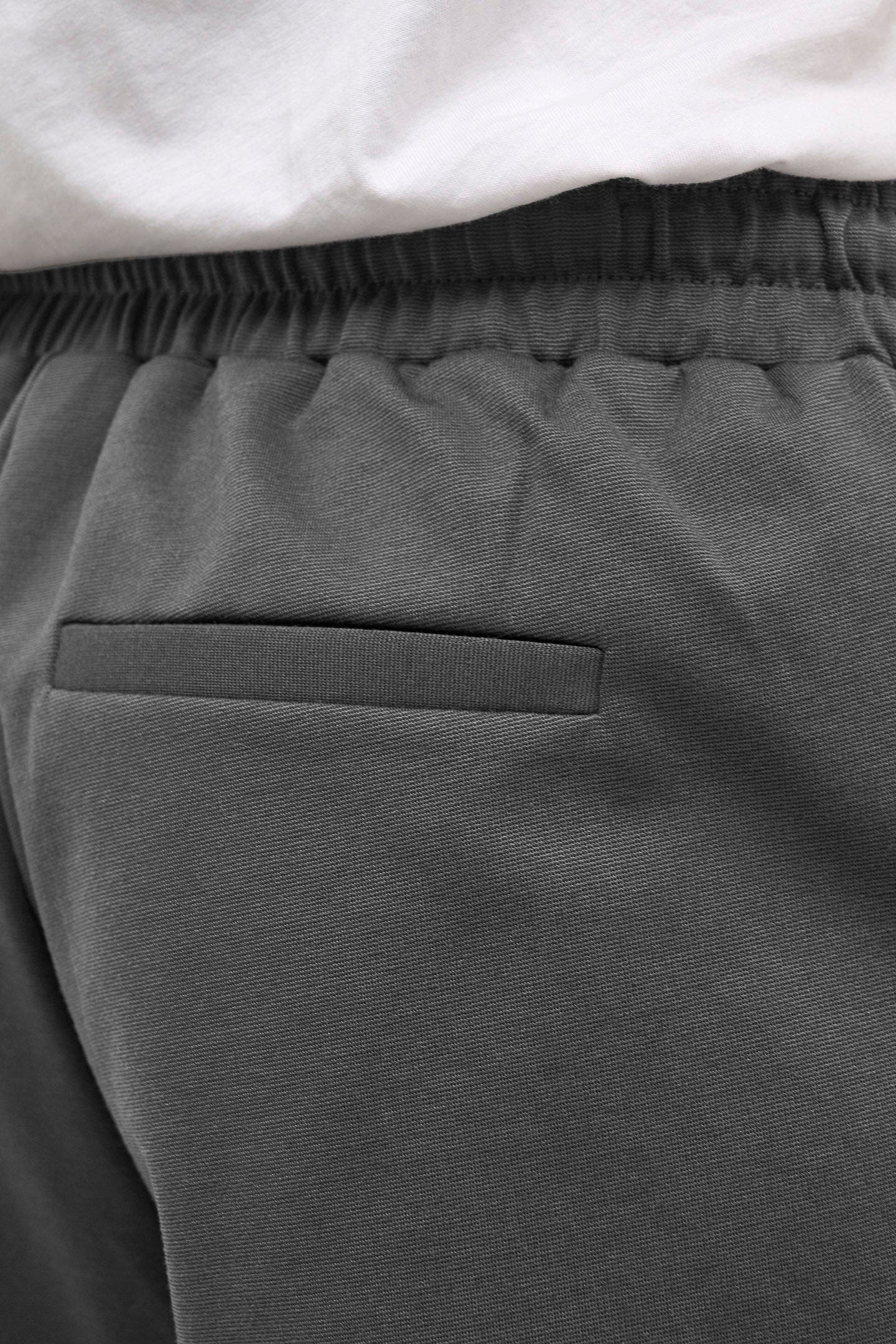 Jenny Wide Leg Jersey Trousers - Black Oyster - Image 6