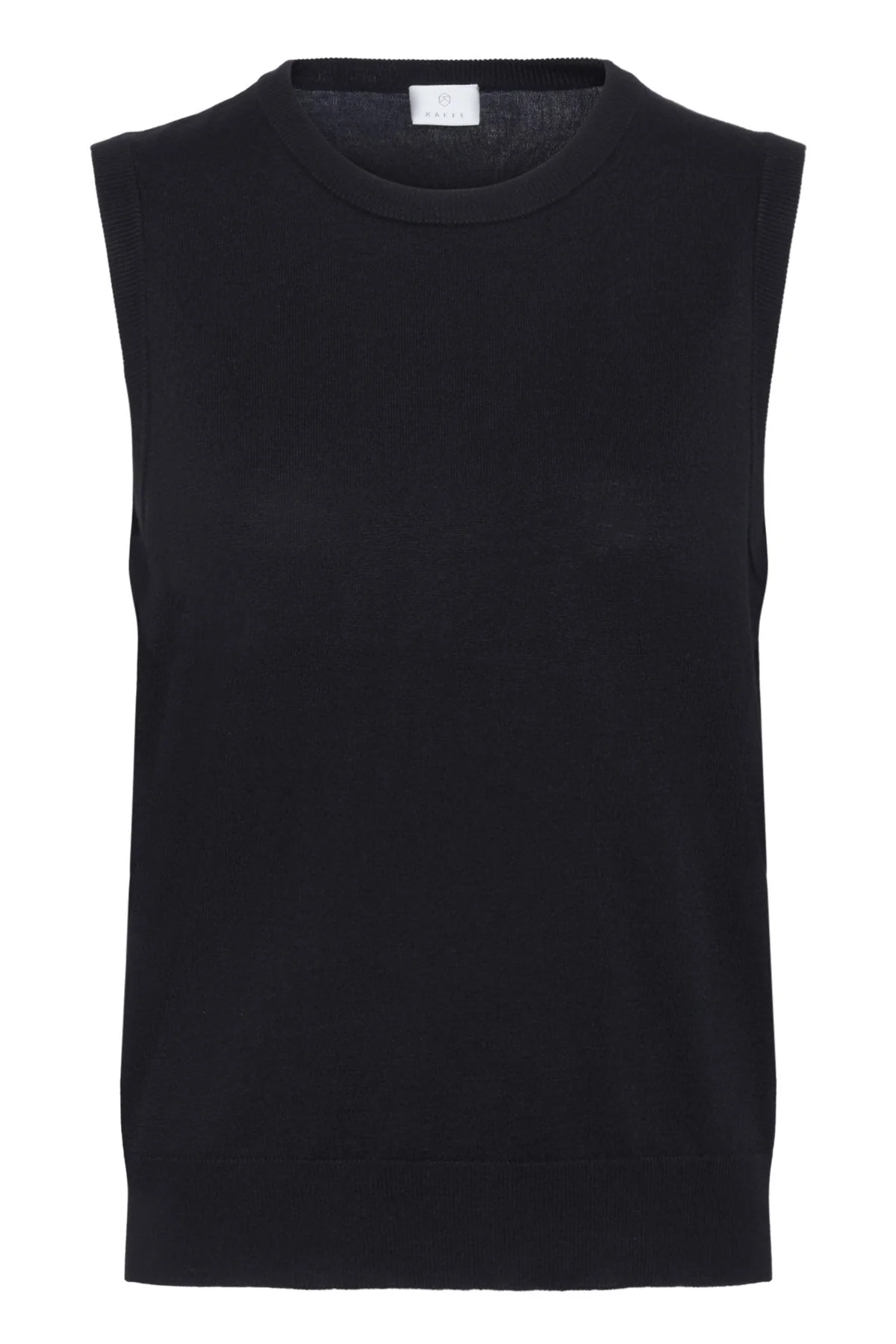 Lizza Knit Sleeveless Knit Jumper - Black Deep