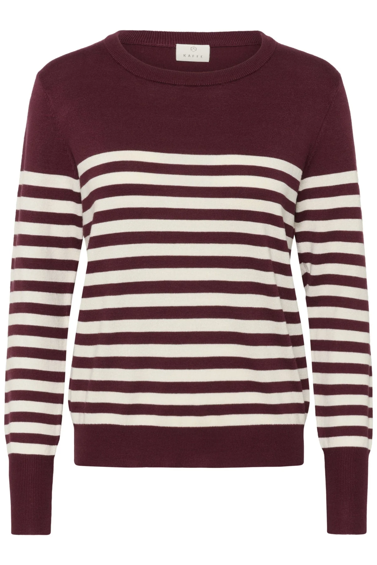 Lizza Striped Knit Jumper - Windsor Wine/Turtledove
