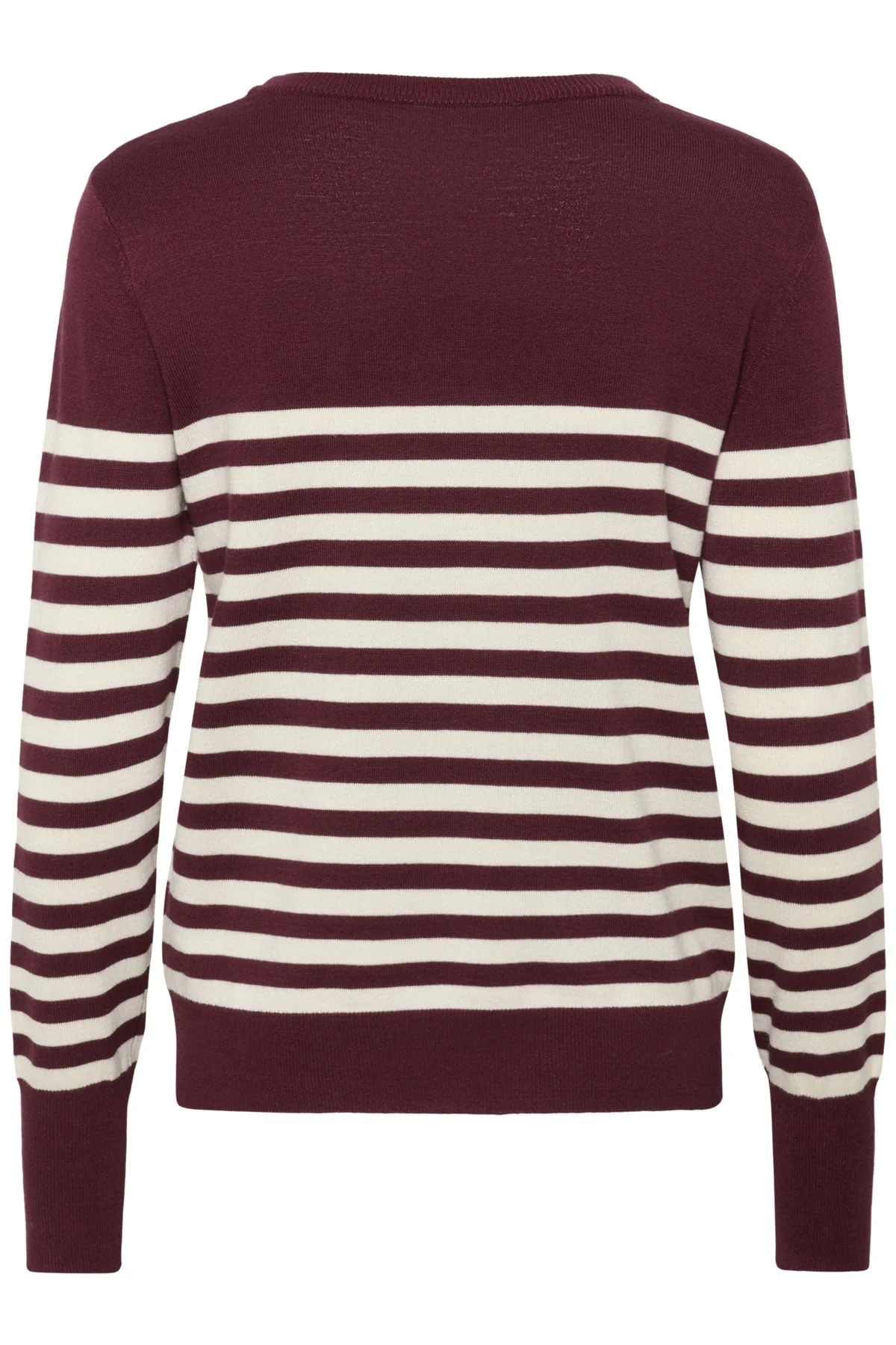 Lizza Striped Knit Jumper - Windsor Wine/Turtledove - Image 6