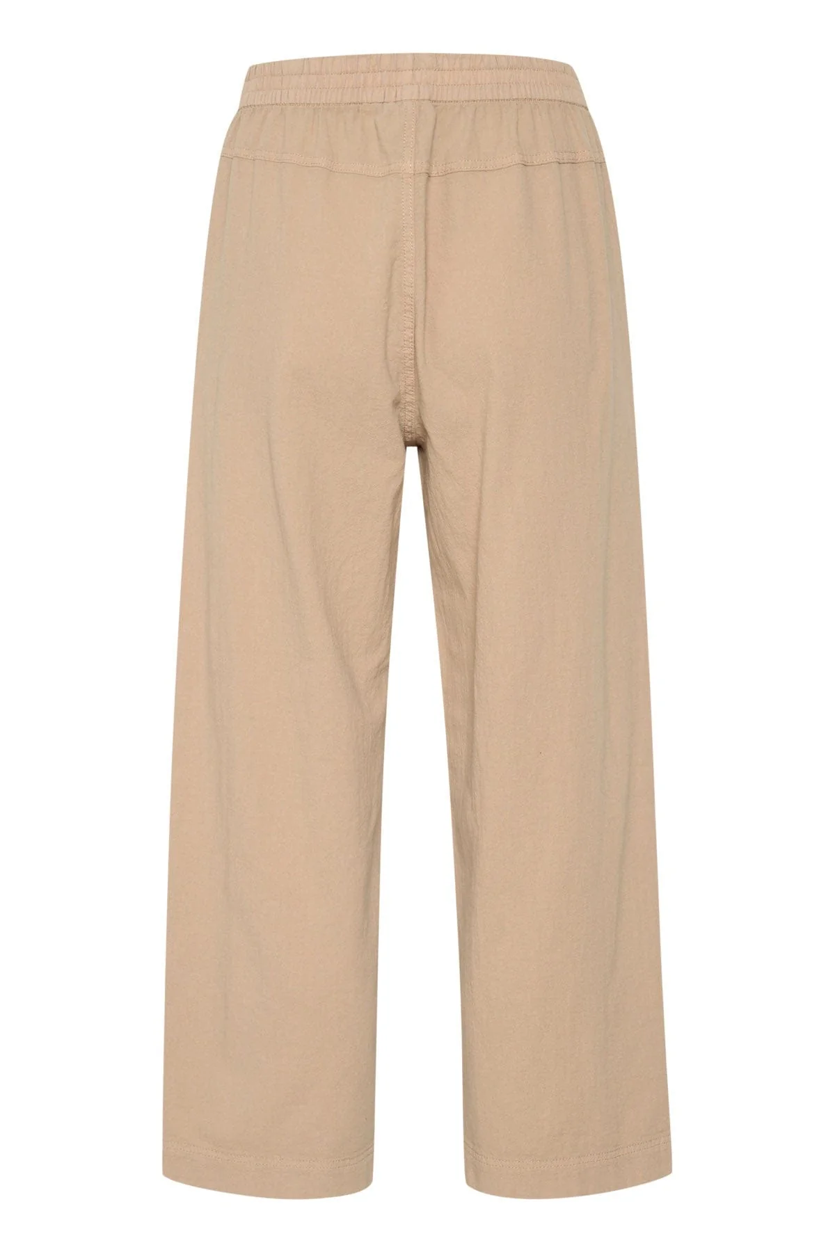 Naya Cotton Elasticated Waist Cropped Trousers - Classic Sand - Image 6