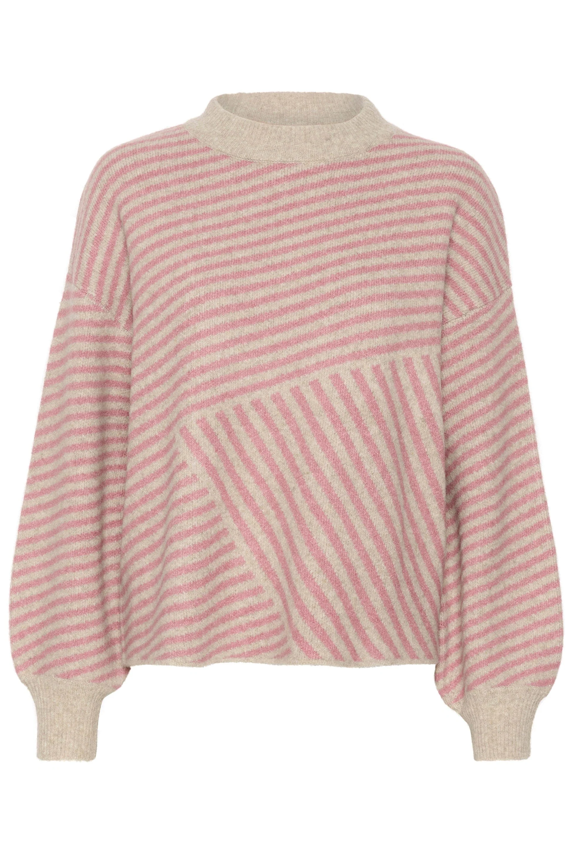 Verana Knit Jumper - Feather Gray Melange/Rosa
