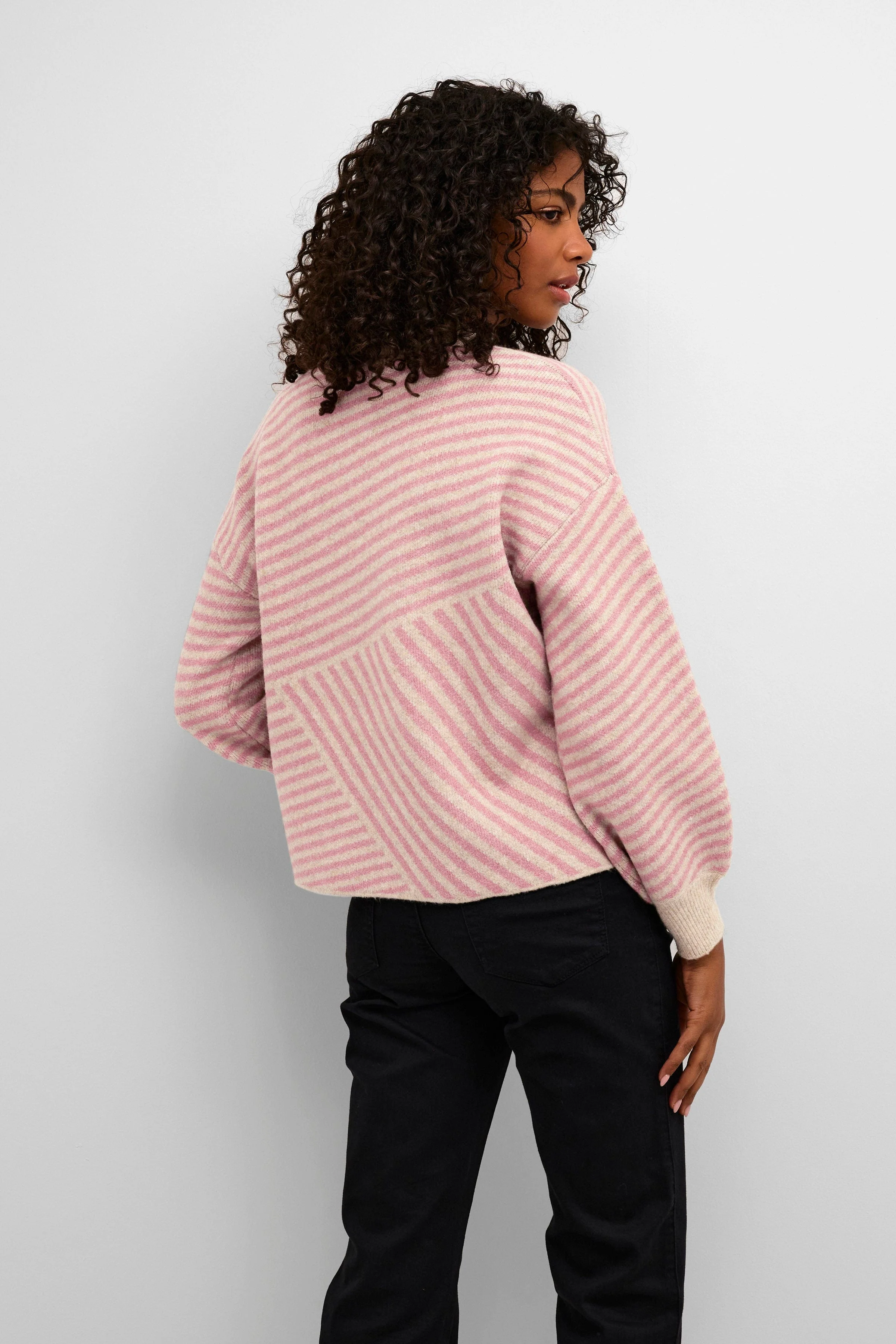 Verana Knit Jumper - Feather Gray Melange/Rosa - Image 3