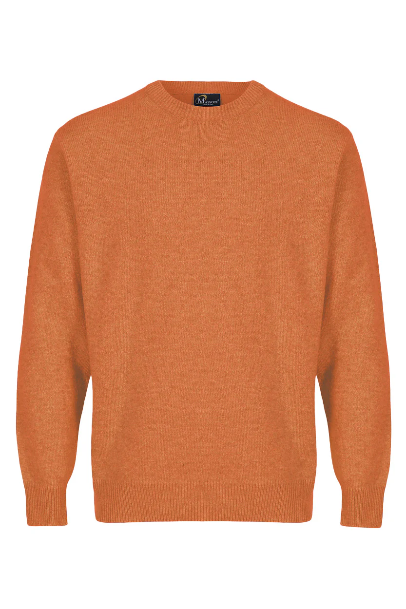 Lambswool Crew Neck Jumper - Pumpkin