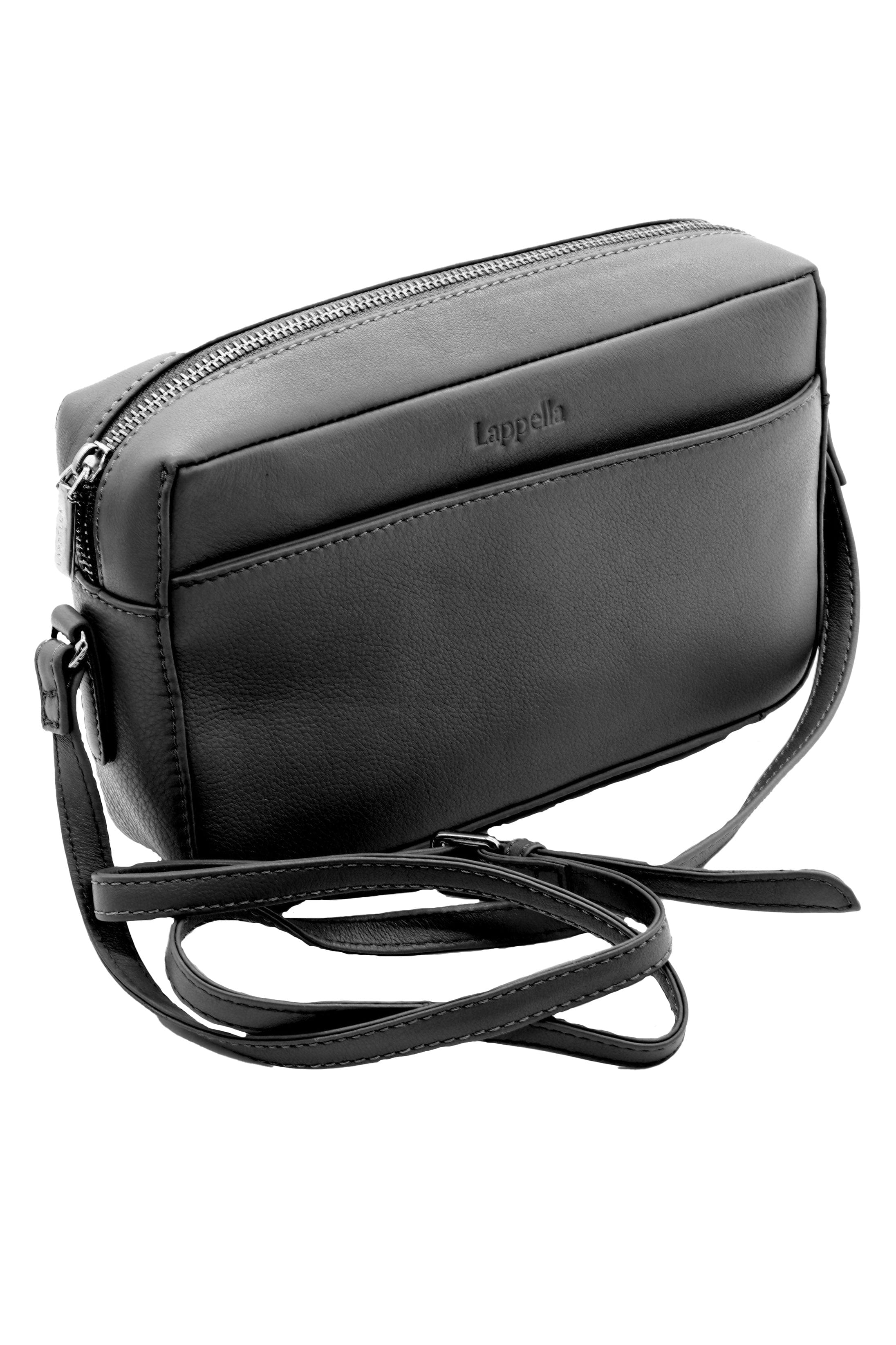 Amy Leather Crossbody Bag - Black