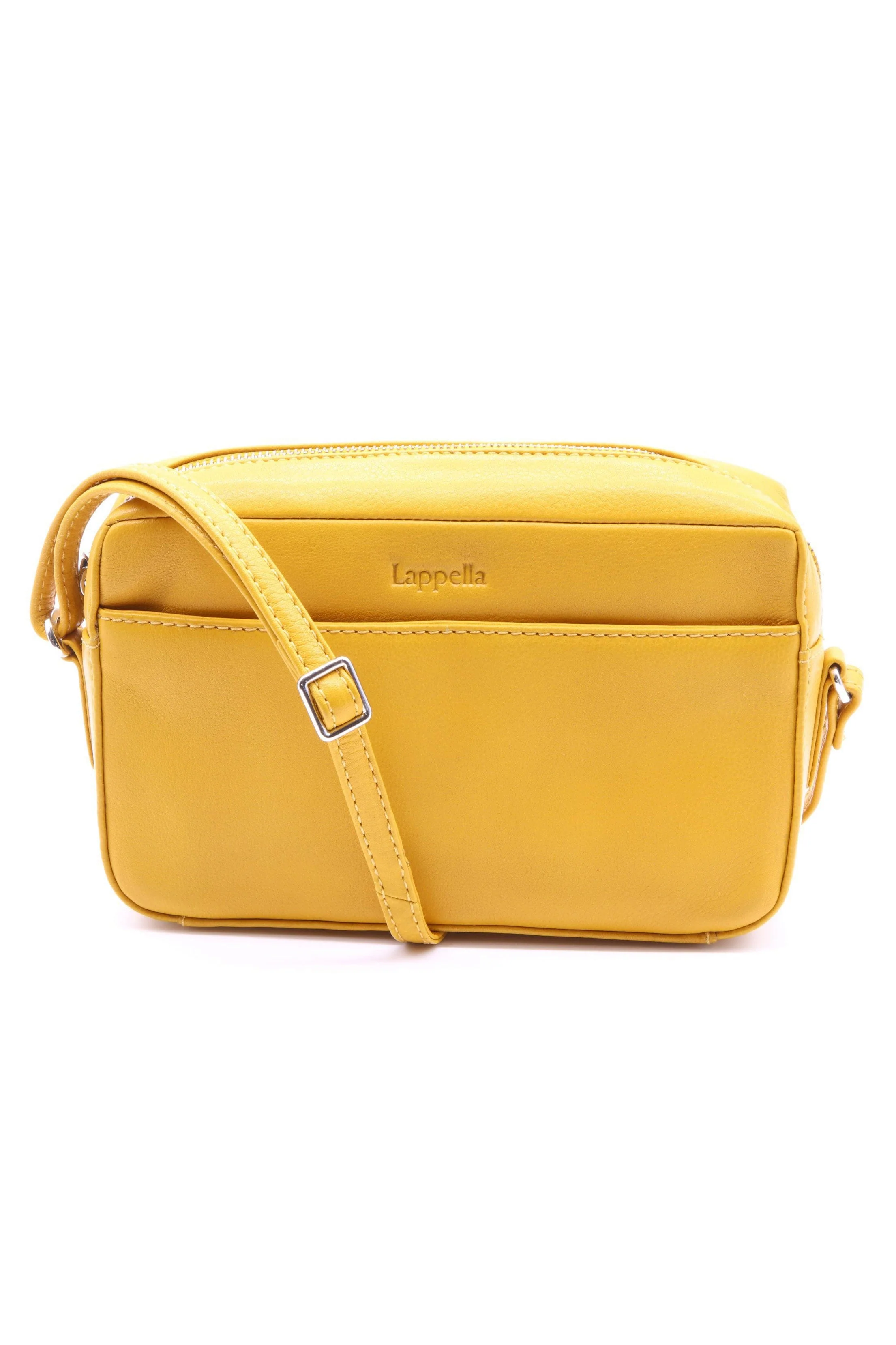Amy Leather Crossbody Bag - Mustard
