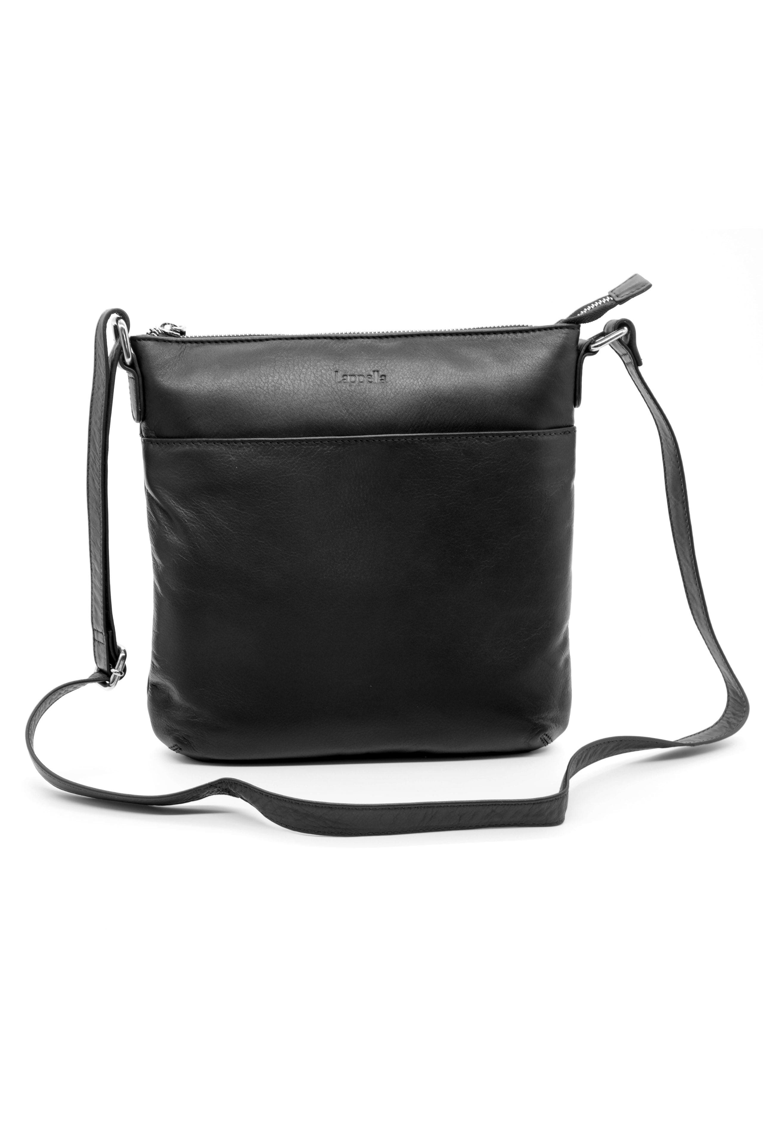 Daisy Medium Leather Crossbody Bag - Black