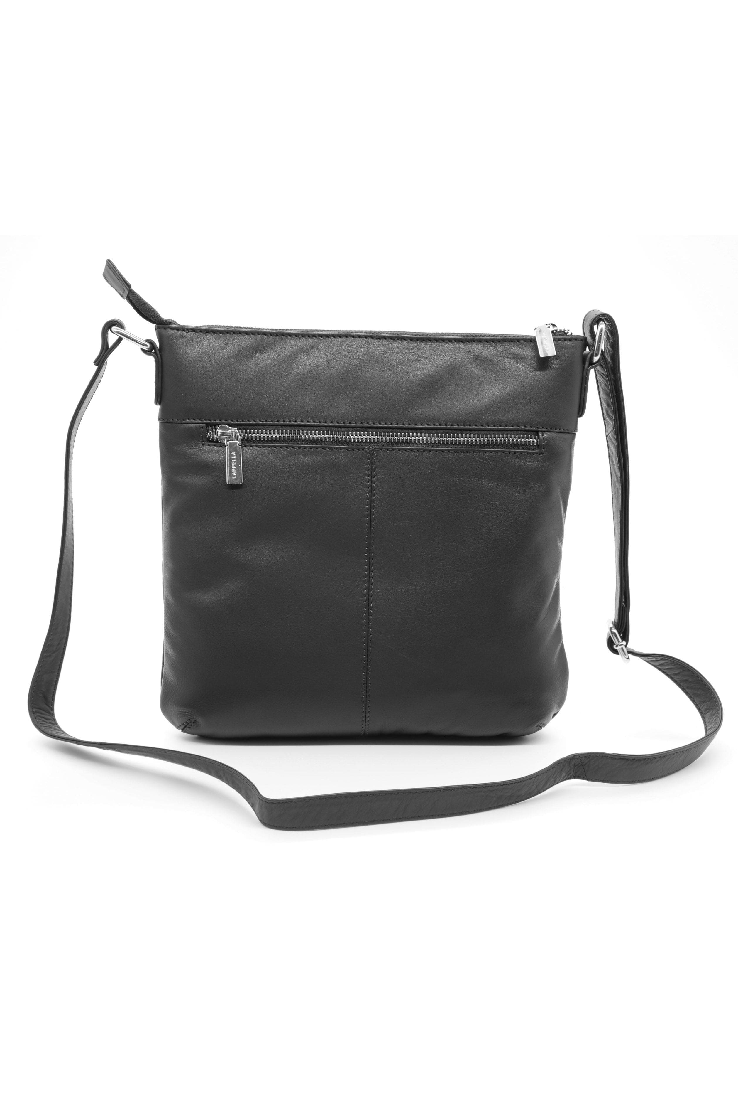 Daisy Medium Leather Crossbody Bag - Black - Image 2