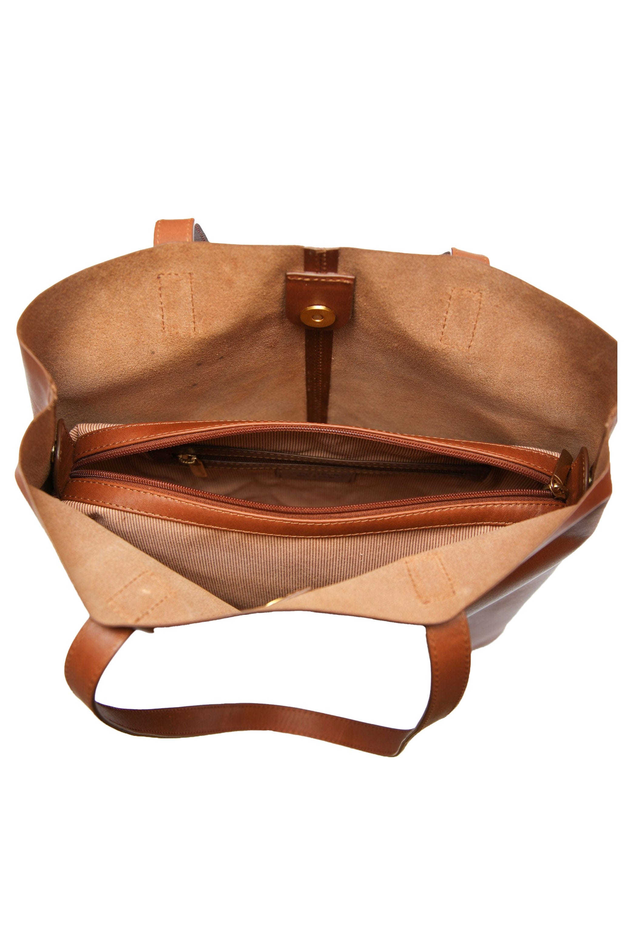 Susie Leather Shopper Bag - Tan - Image 2