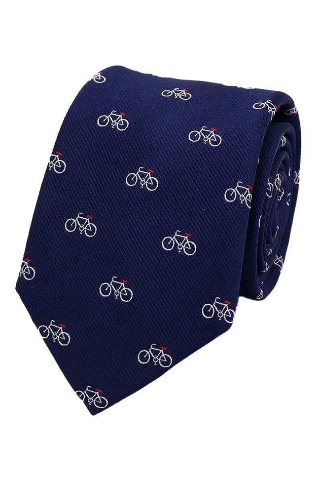 Bicycle Silk Tie - Navy