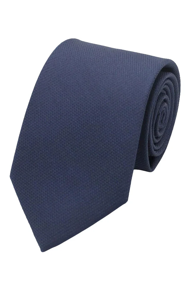 Fine Texture Tie - Navy