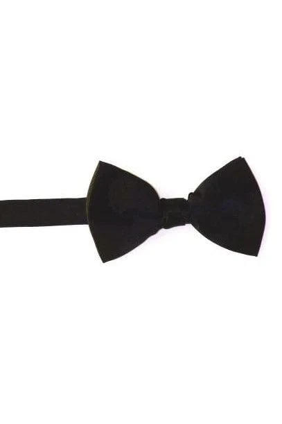 Plain Panama Bow Tie - Black