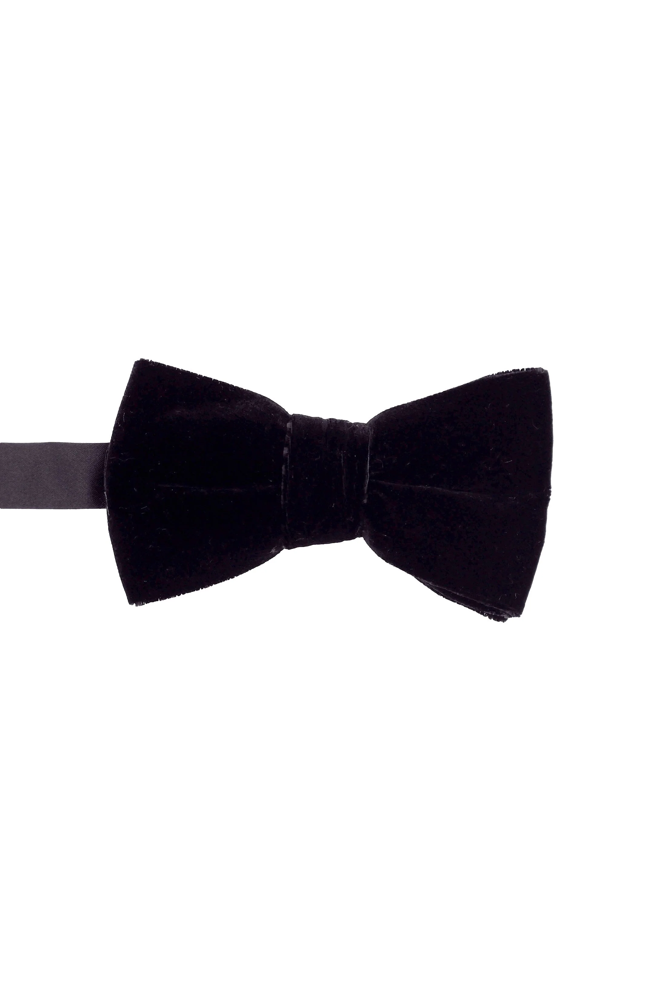 Velvet Ready Tied Bow Tie - Black