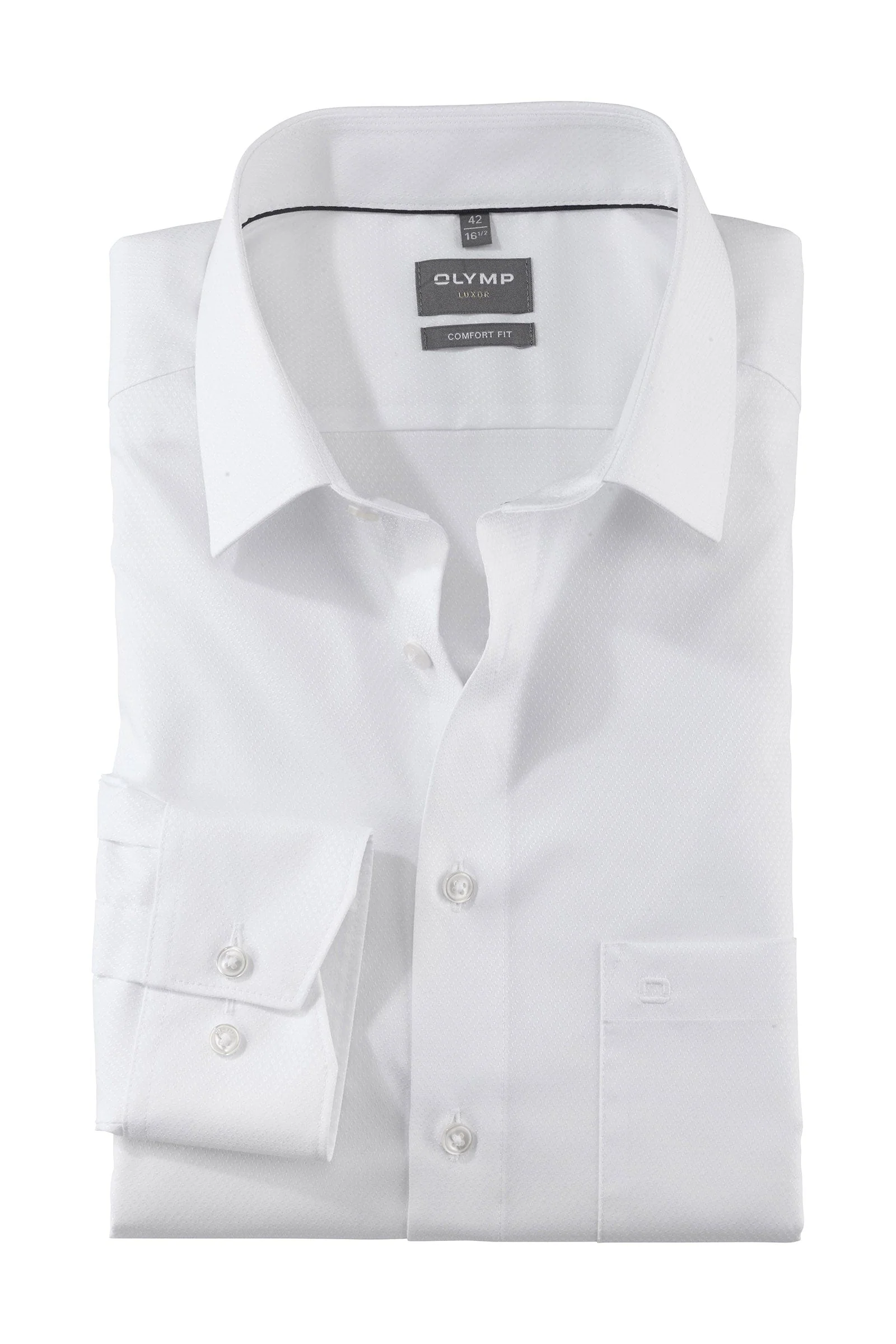 Luxor Comfort Fit Self Pattern Shirt - White