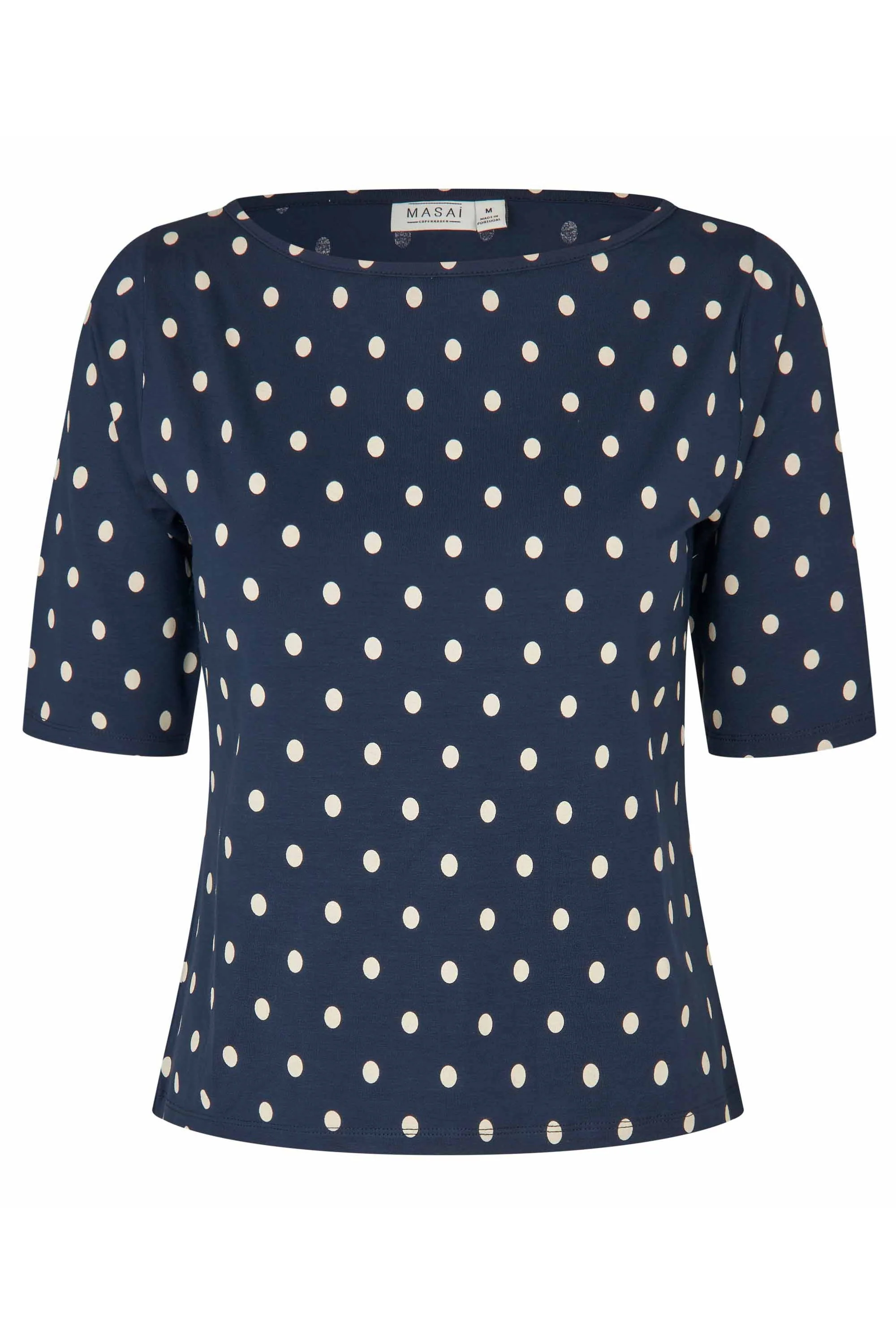Bavessa Polka-Dot Top - Navy Blazer