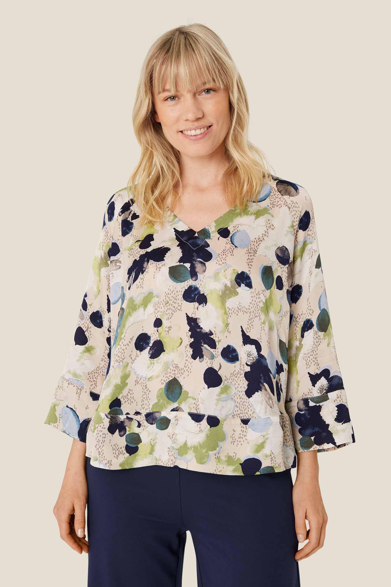 Benika Printed Top - Fog - Image 2