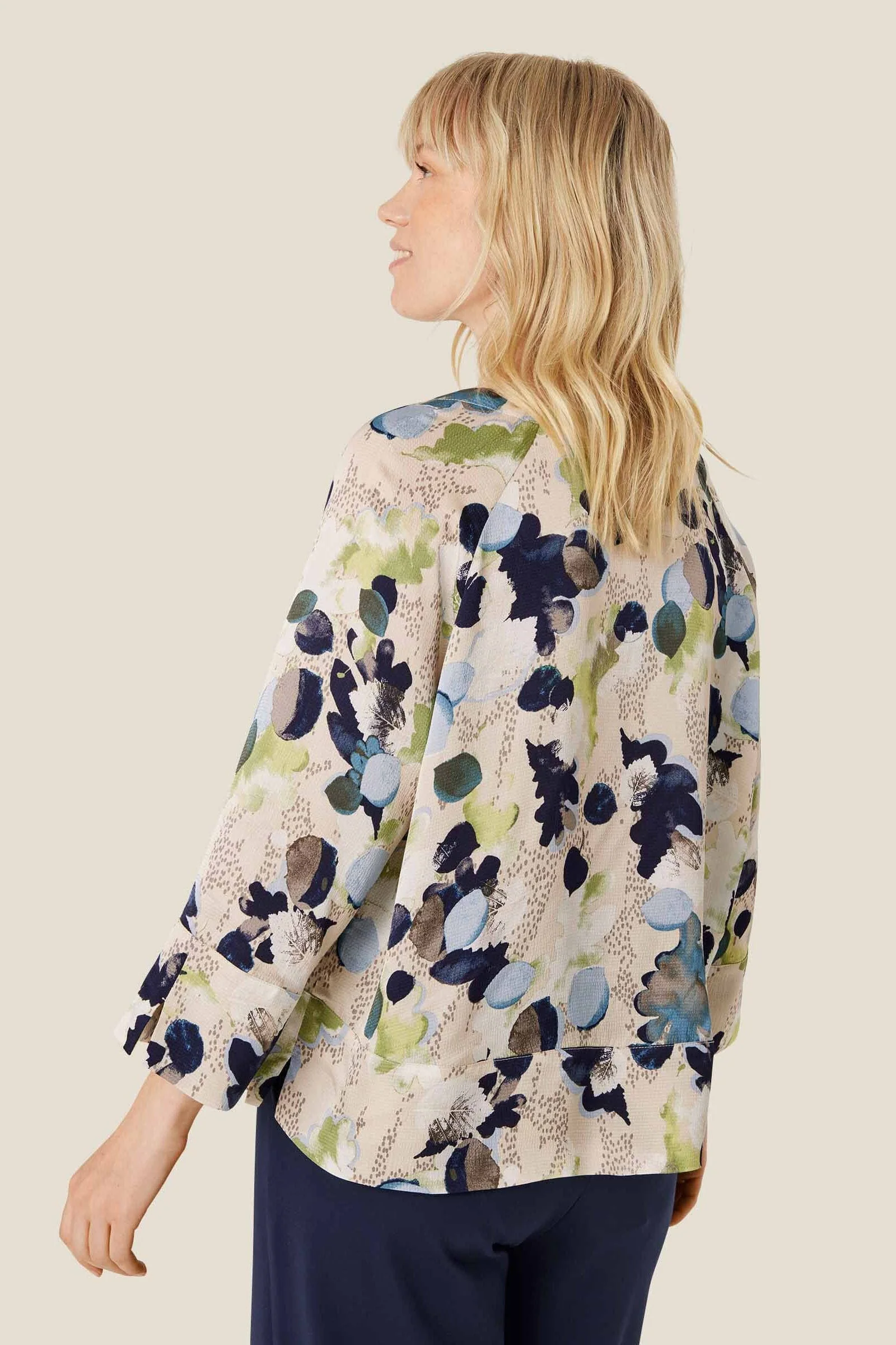 Benika Printed Top - Fog - Image 3