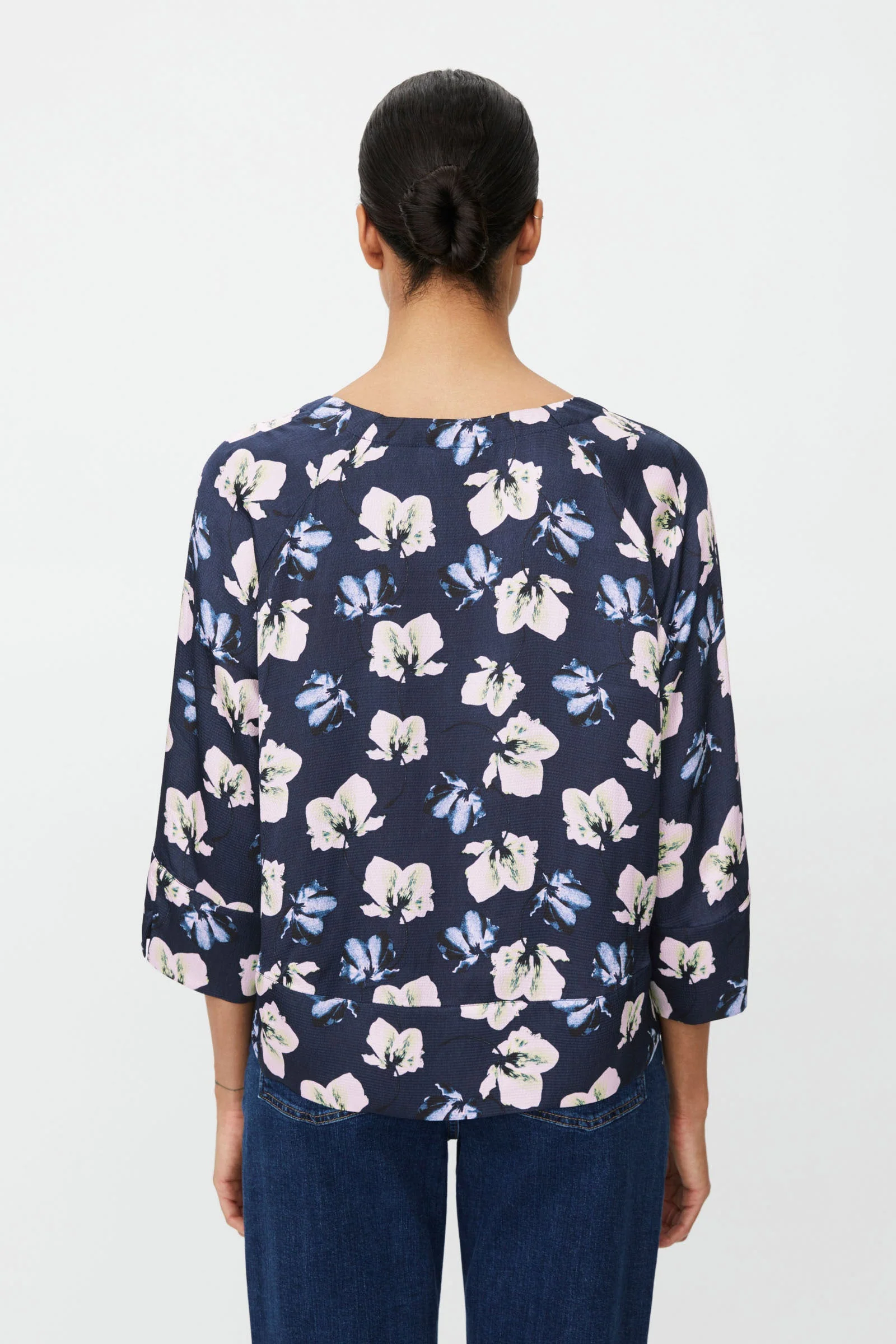 Benika 3/4 Sleeve Blouse - Navy Blazer - Image 11