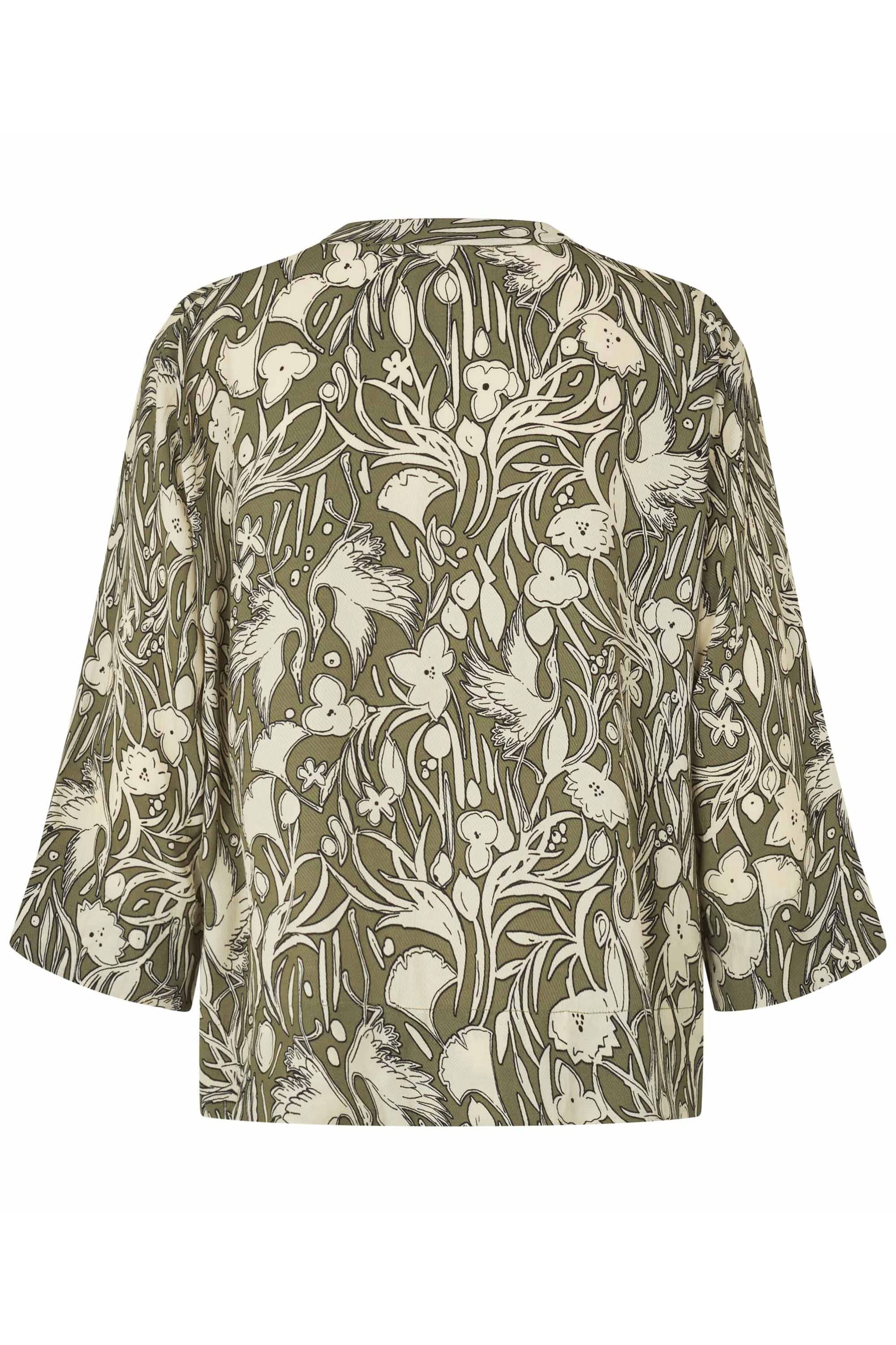 Boanna Printed Blouse - Dark Lichen Green - Image 2