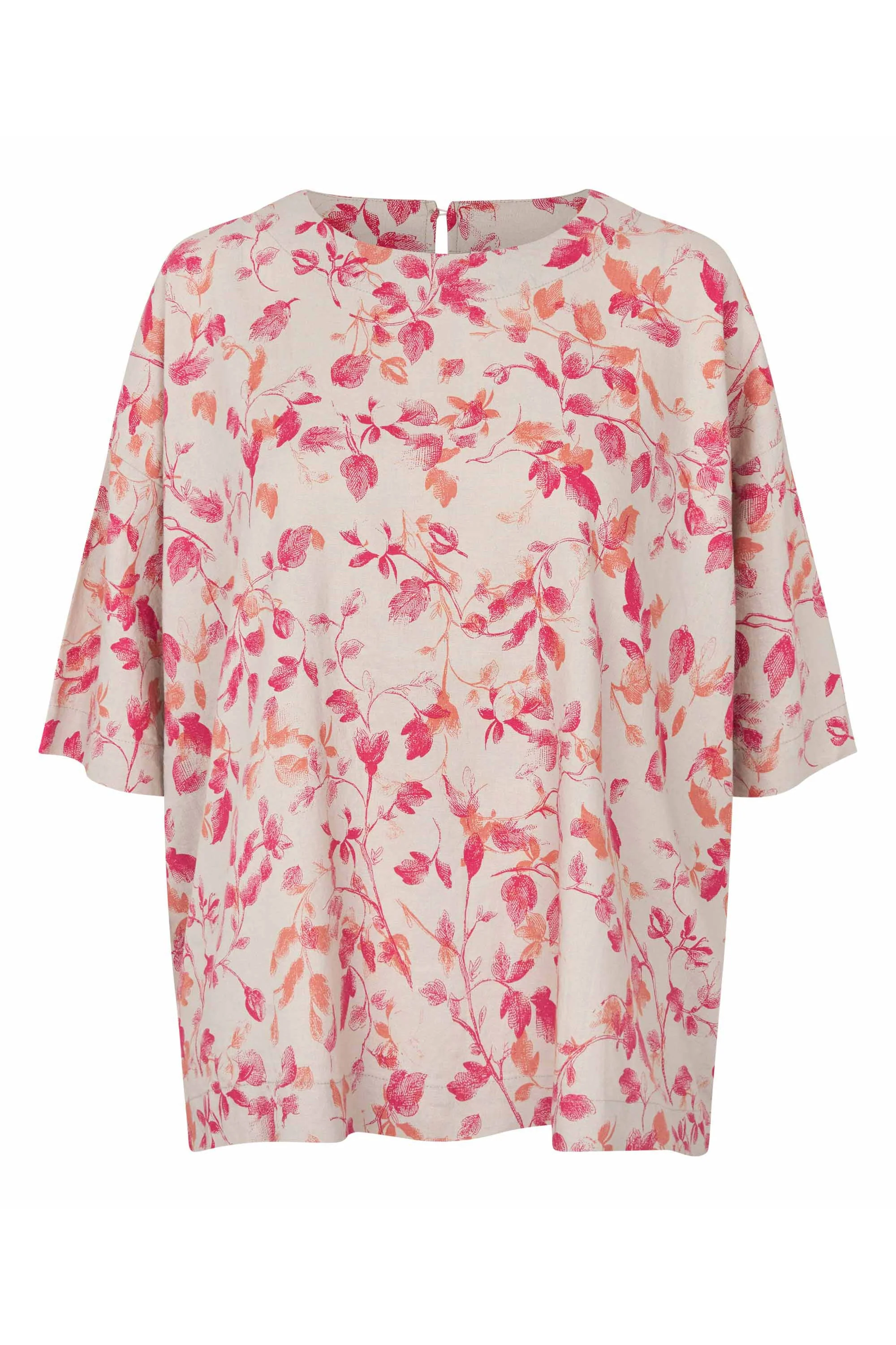 Degana Floral Top - Carmine