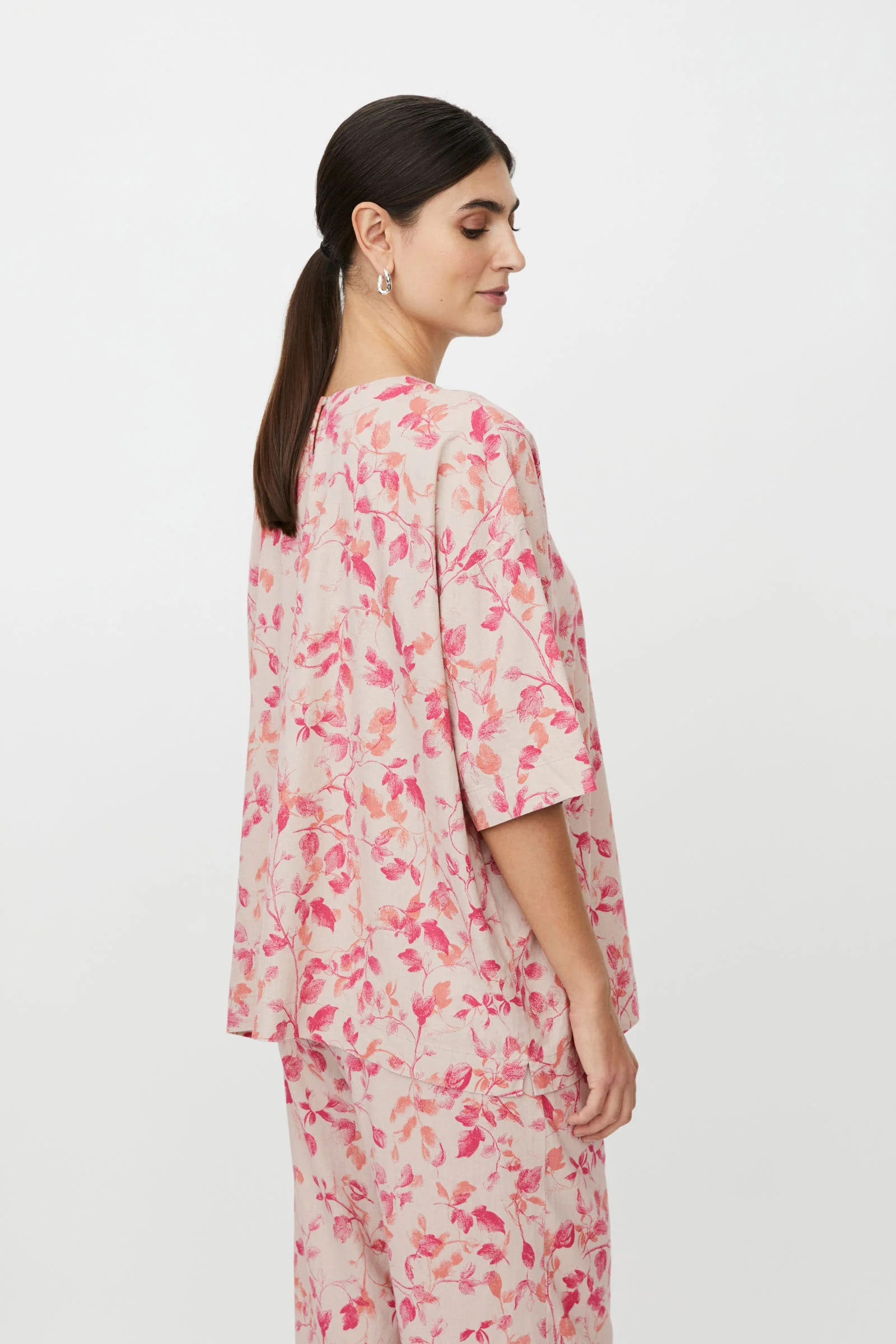 Degana Floral Top - Carmine - Image 4