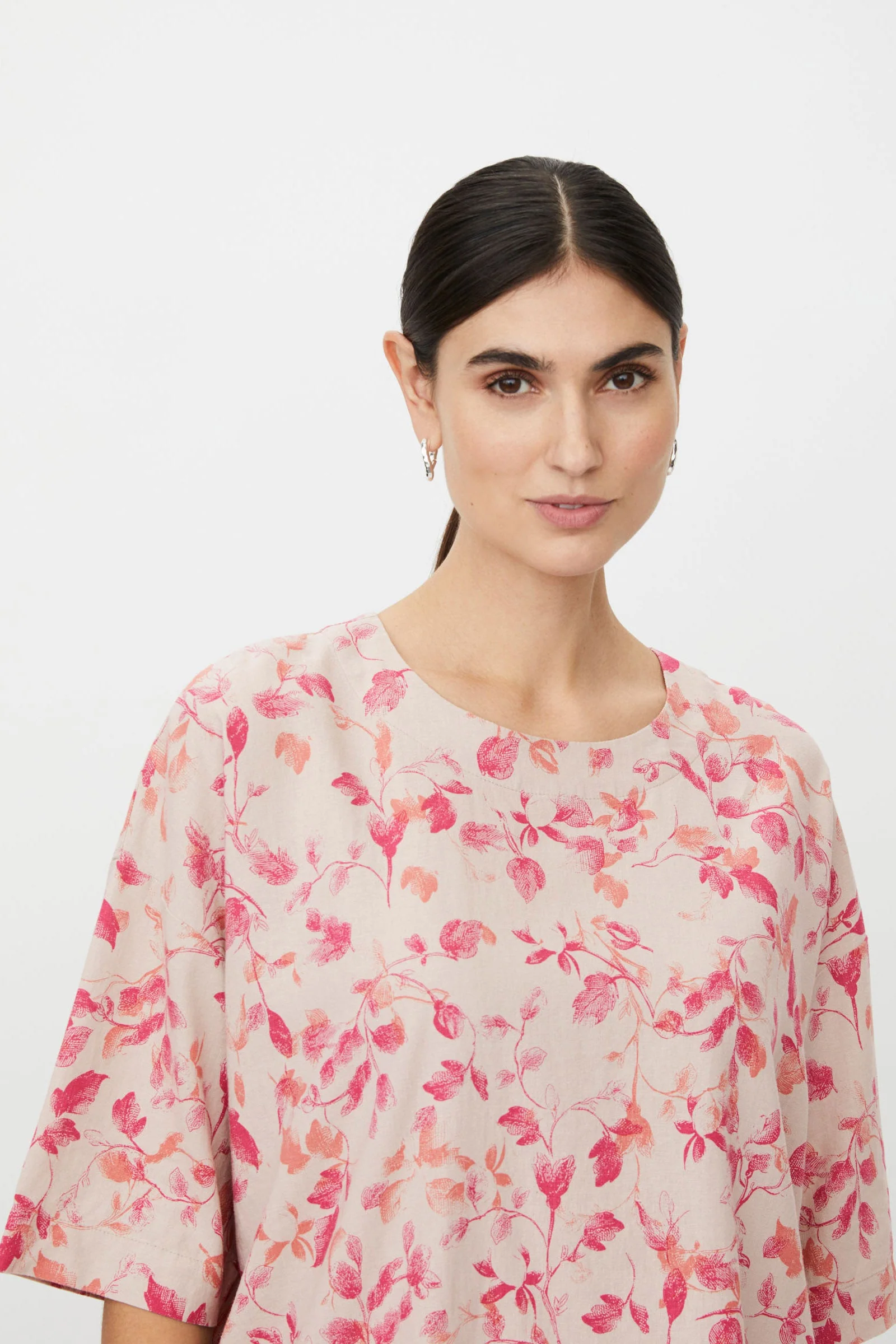 Degana Floral Top - Carmine - Image 5