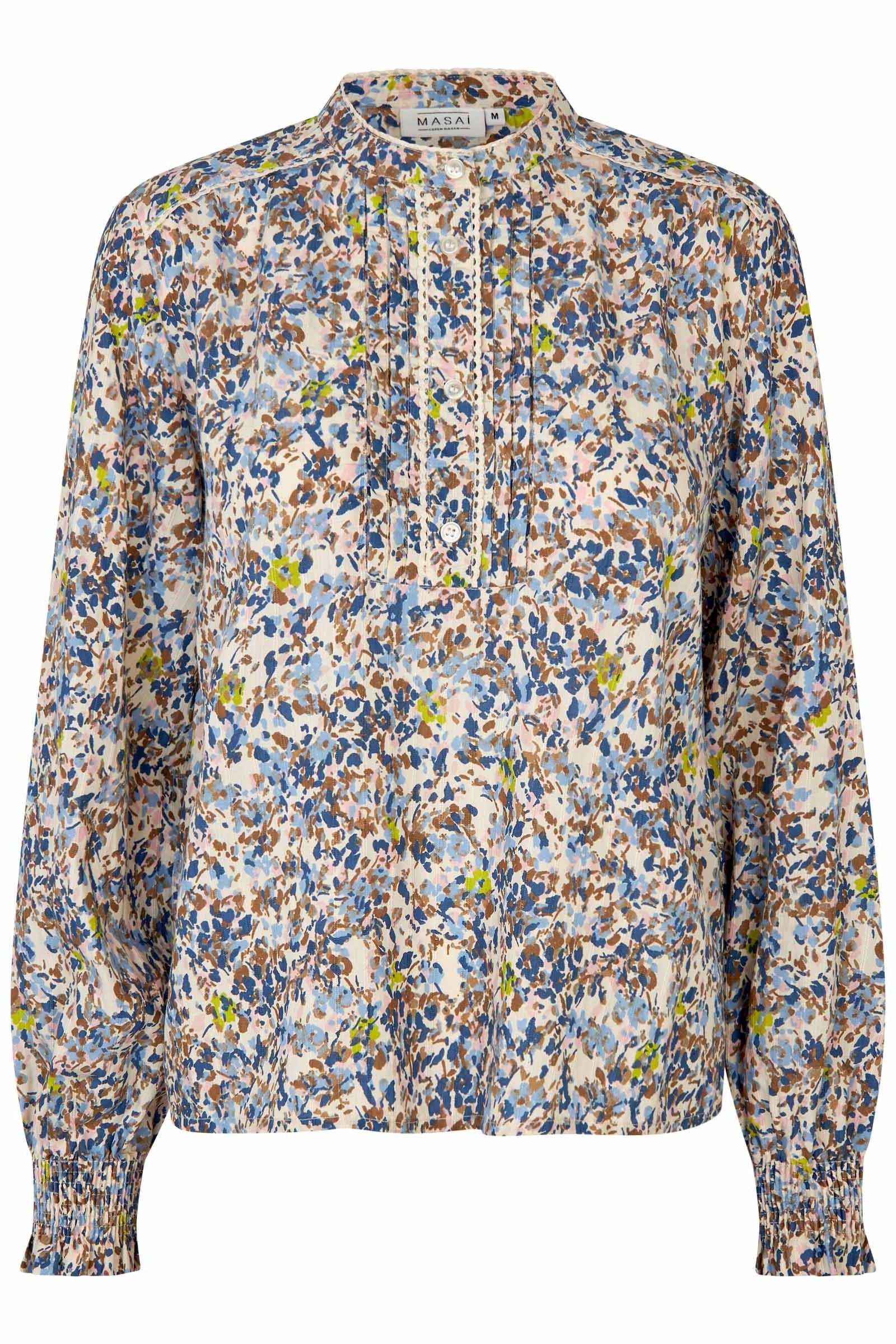Dionelle Floral Detail Blouse - Placid Blue