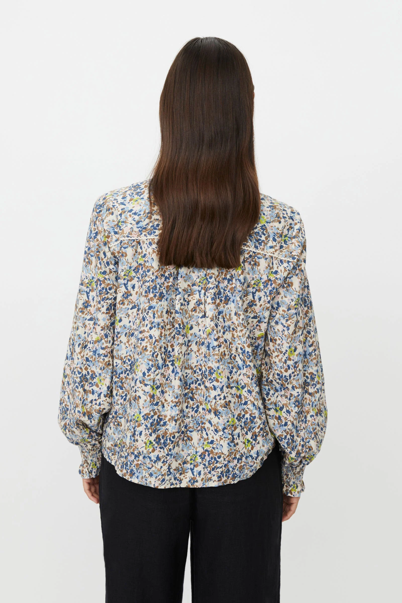 Dionelle Floral Detail Blouse - Placid Blue - Image 5