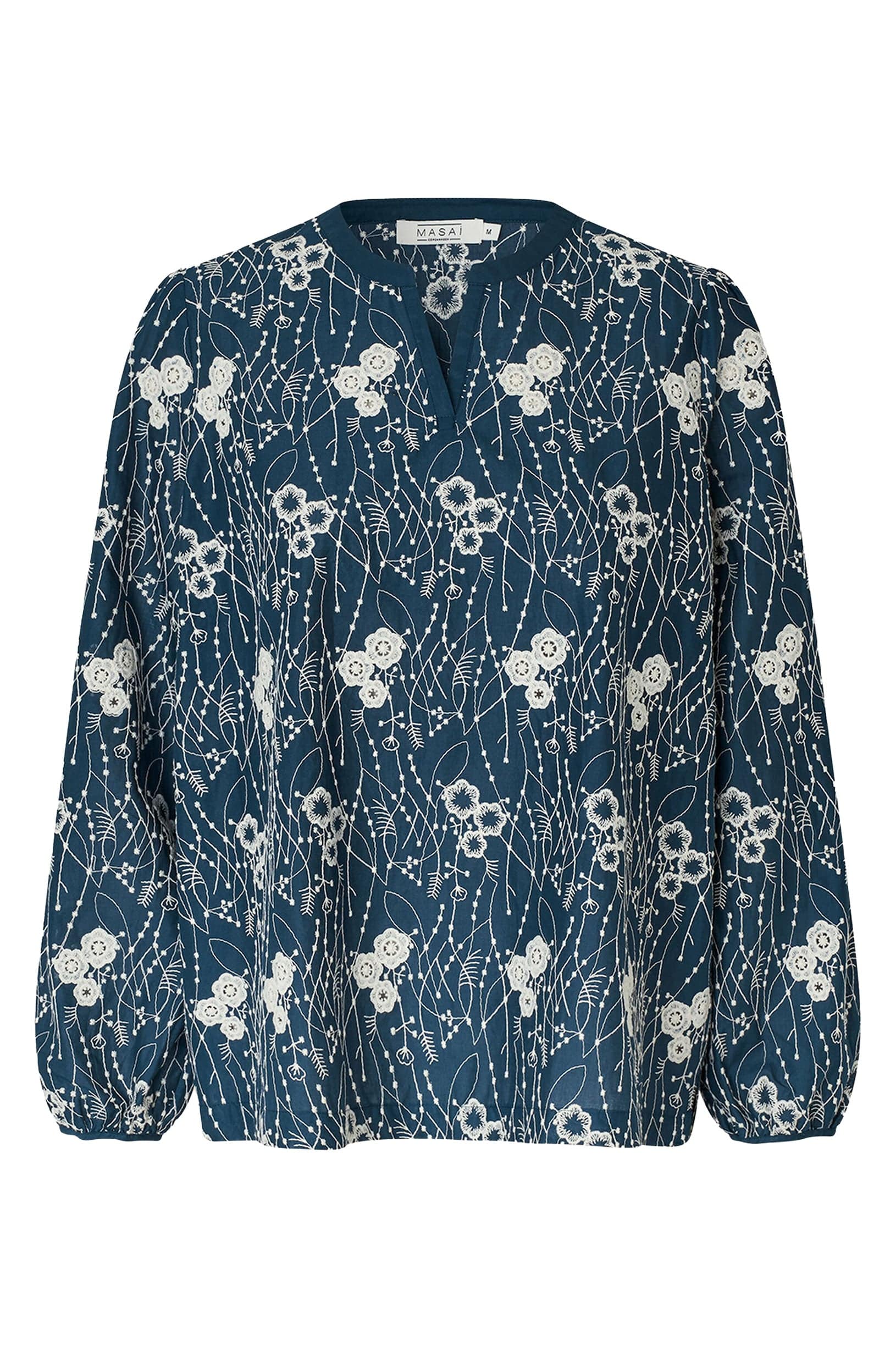 Dixie Embroidered Blouse - Sargasso Sea