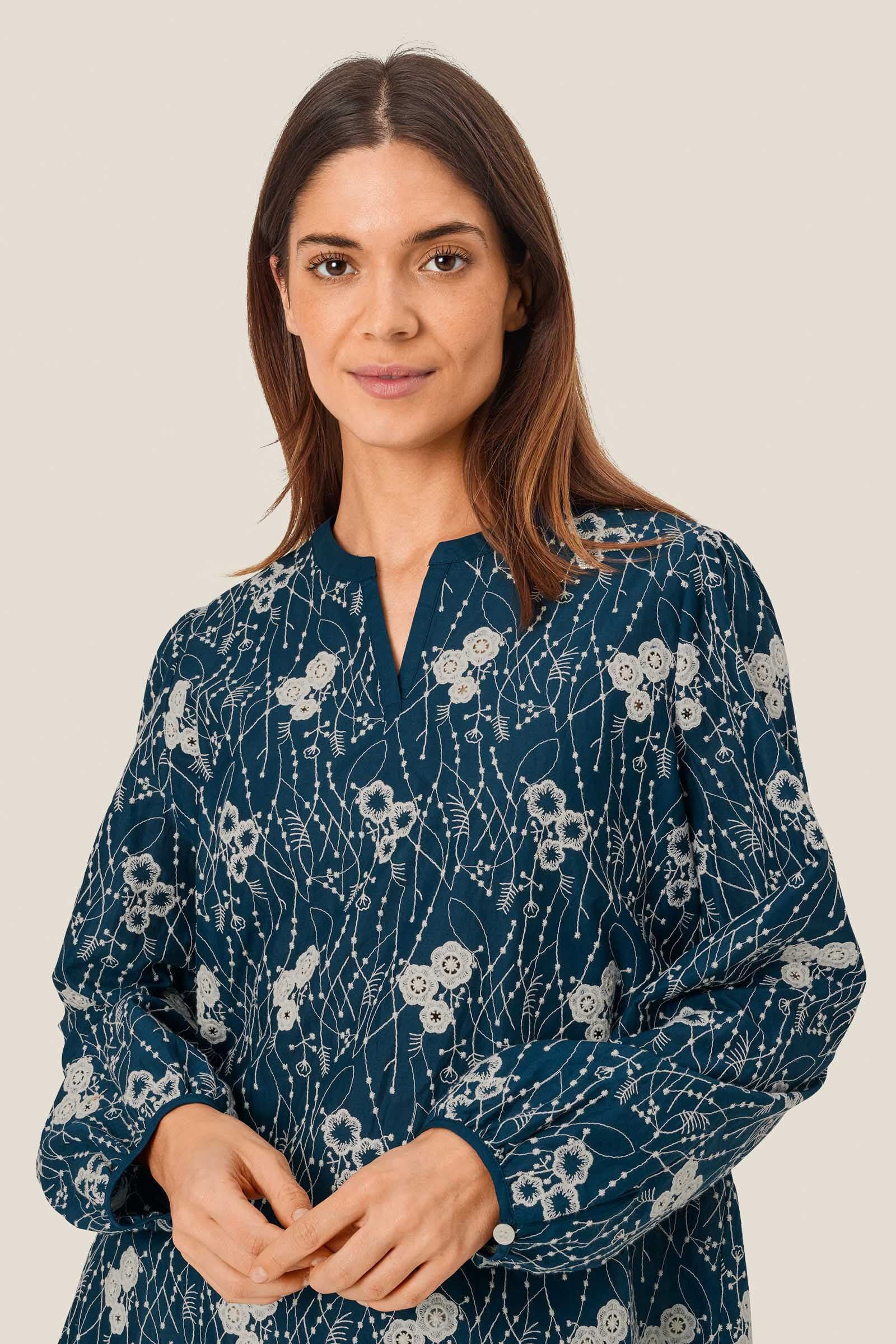 Dixie Embroidered Blouse - Sargasso Sea - Image 4