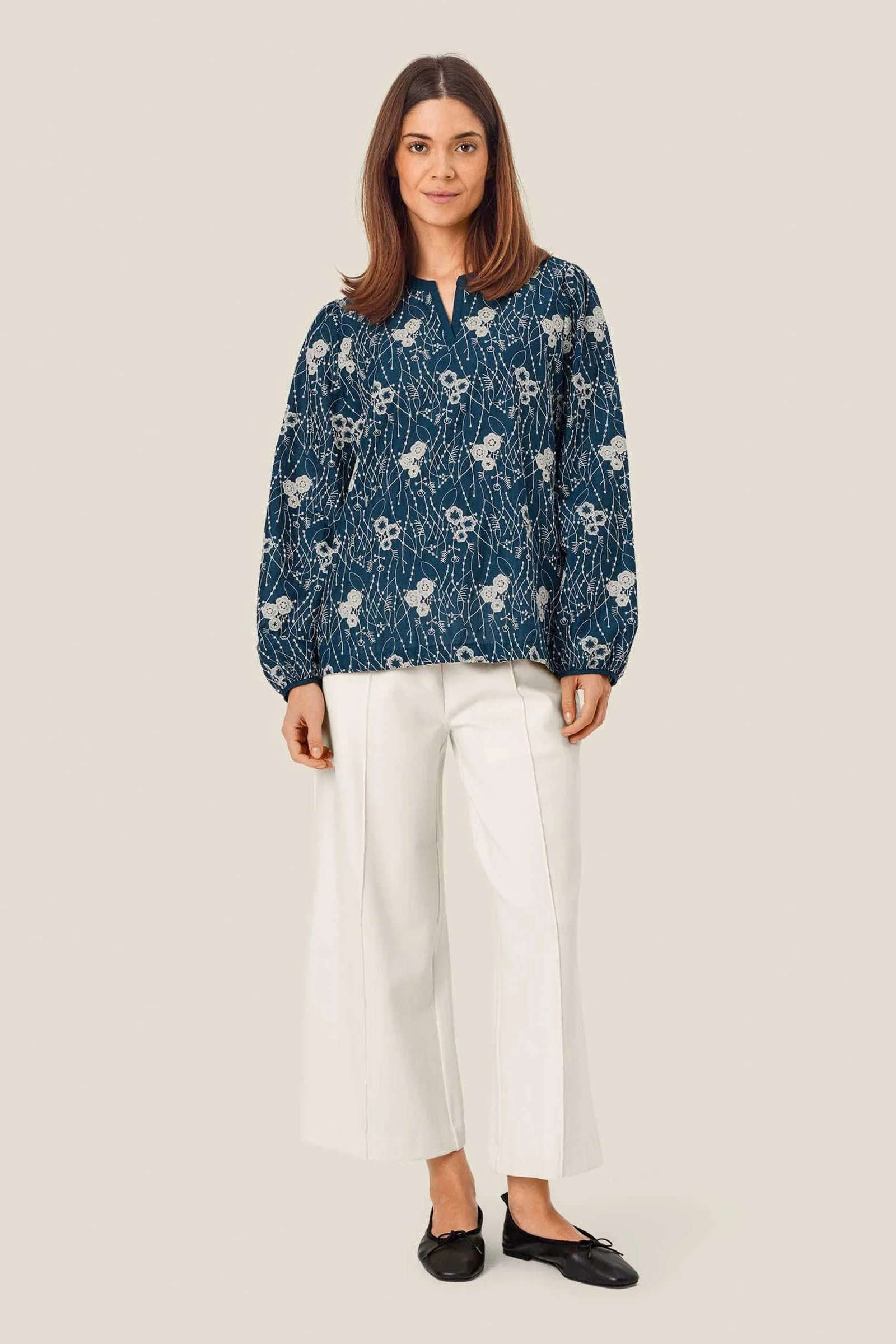Dixie Embroidered Blouse - Sargasso Sea - Image 5