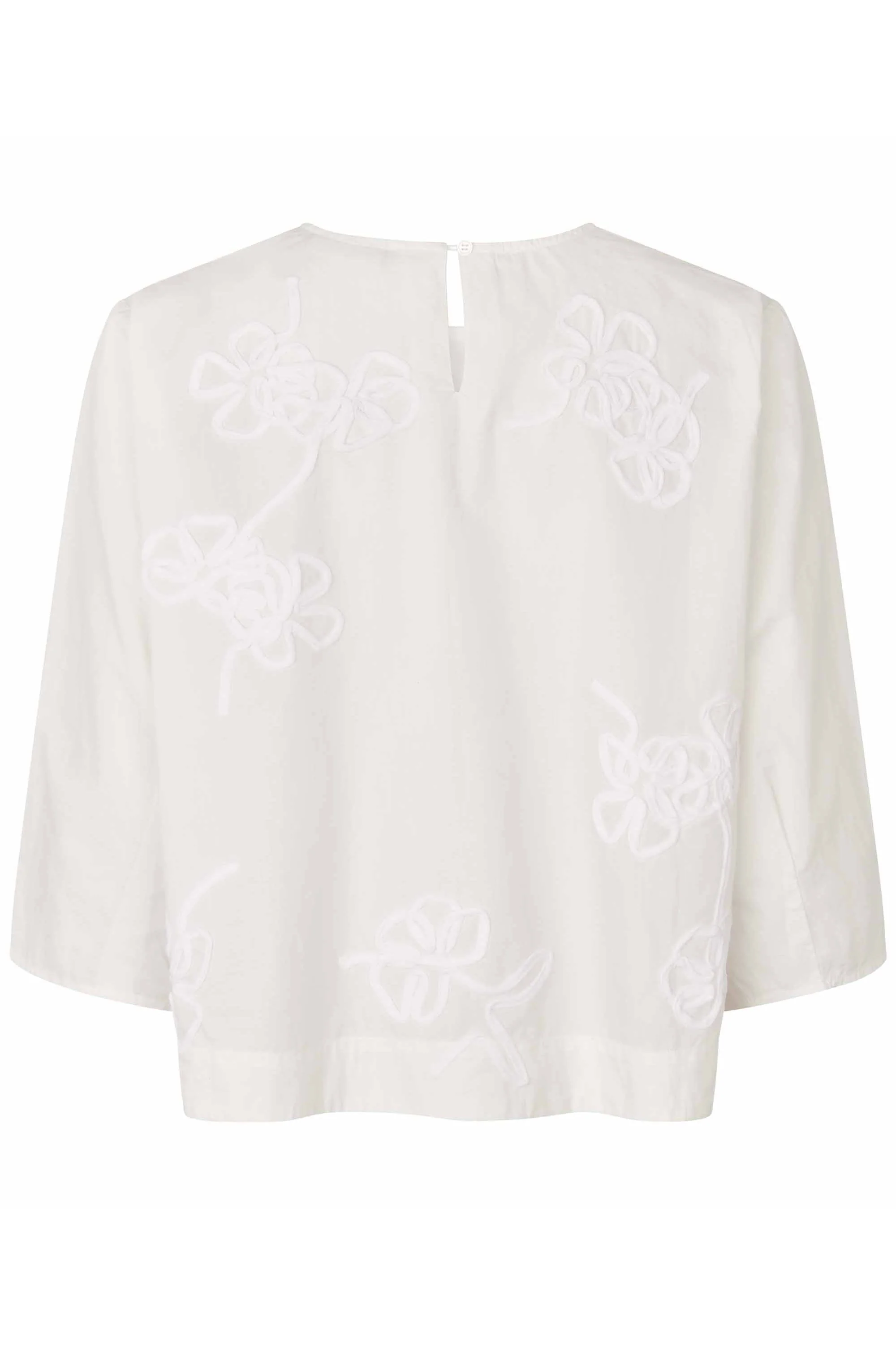 Drenithra Embroidered Floral Blouse - Jet Stream - Image 11