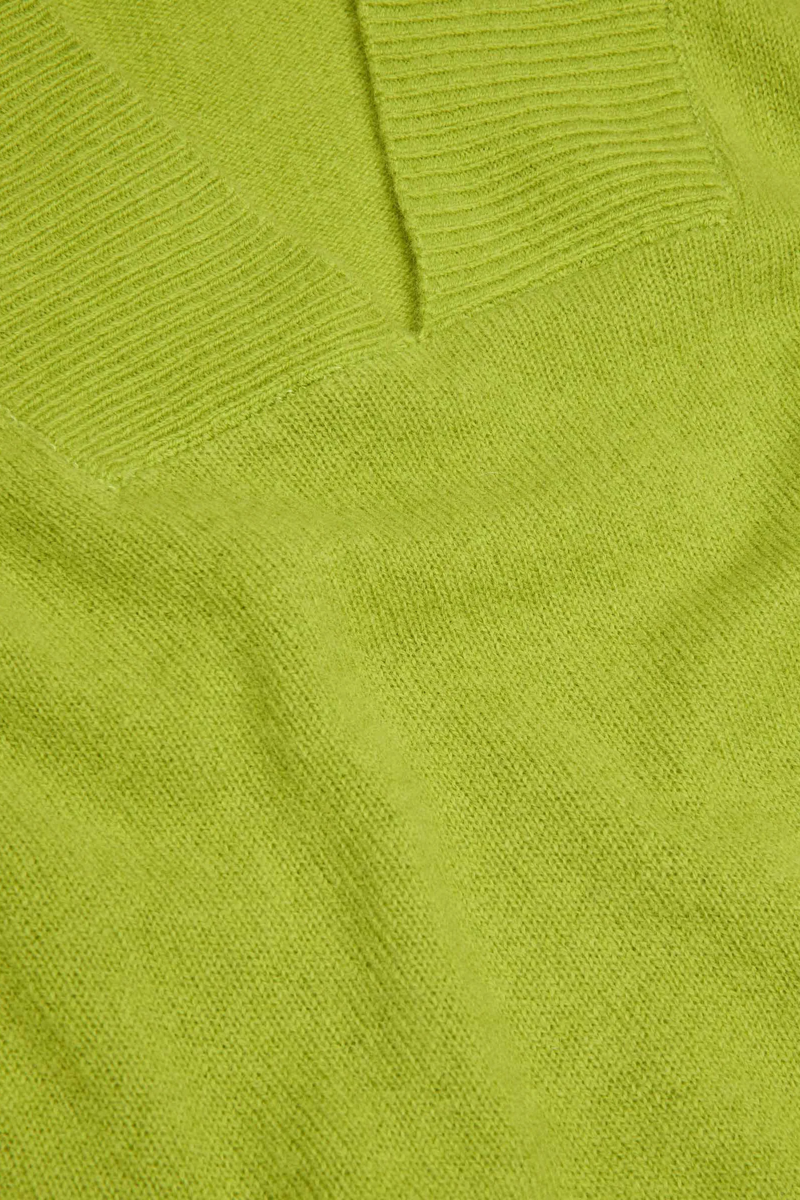 Fanceen Long Sleeve V-Neck Jumper - B Chartreuse - Image 5