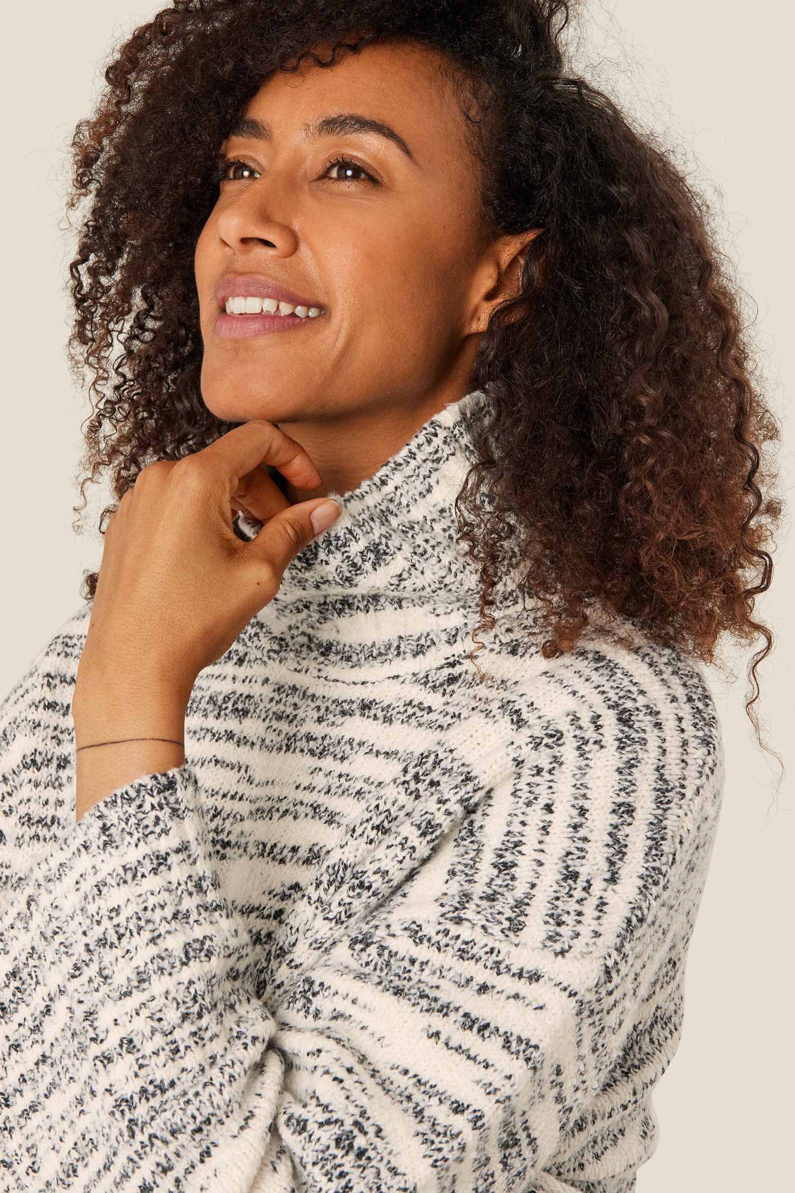 Fuchsia Melange Knitted Jumper - Black - Image 4